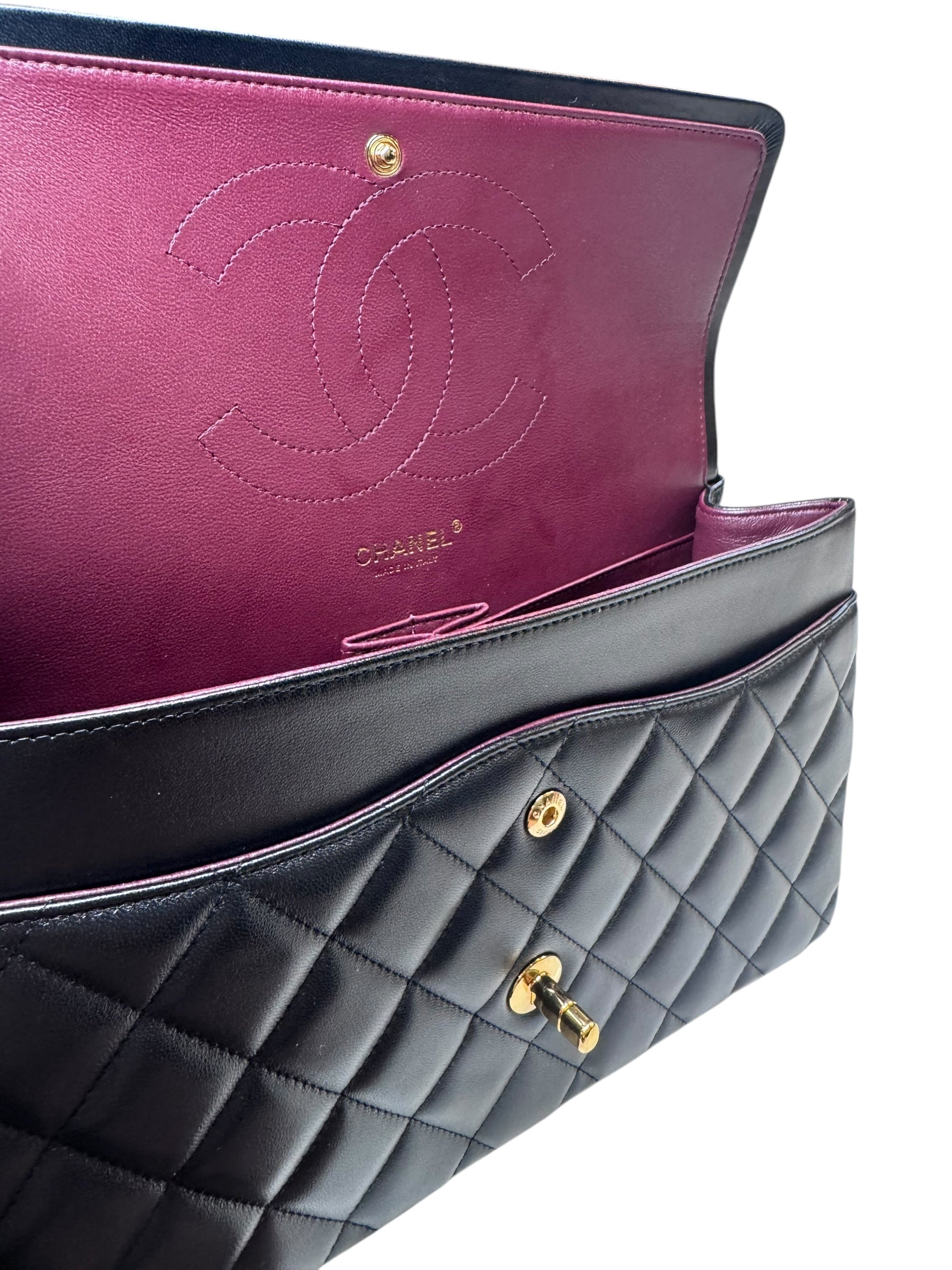 Chanel Lambskin Classic Jumbo Double Flap