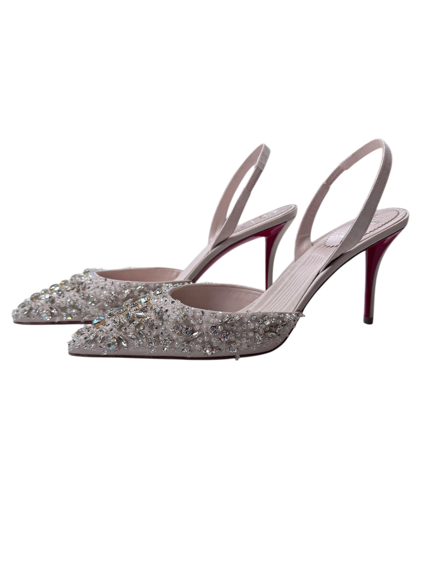 Christian Louboutin Queenissima Sling 80 (37.5/7.5)