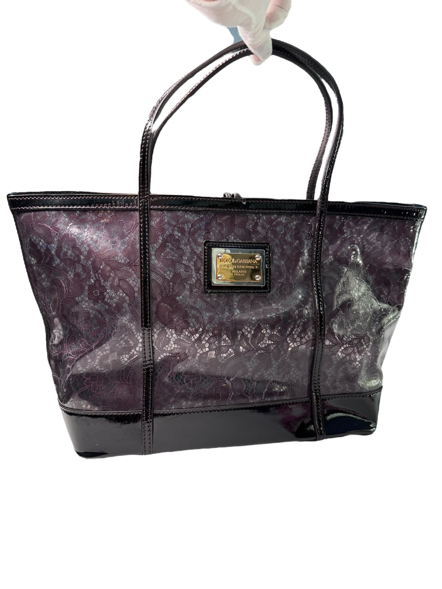 Dolce & Gabbana Miss Sicily Lace Print Tote