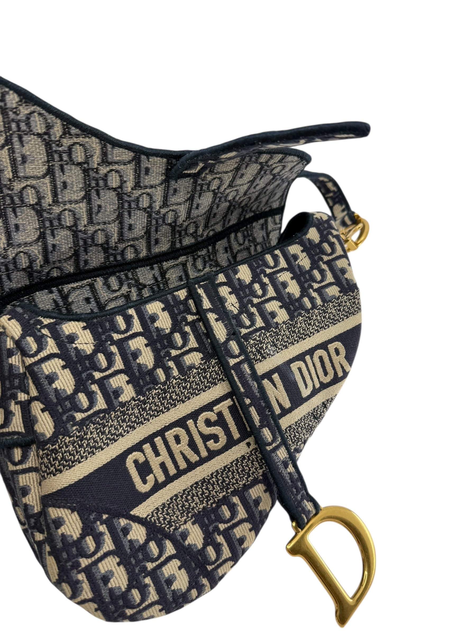 Dior Oblique Embroidered Saddle Bag