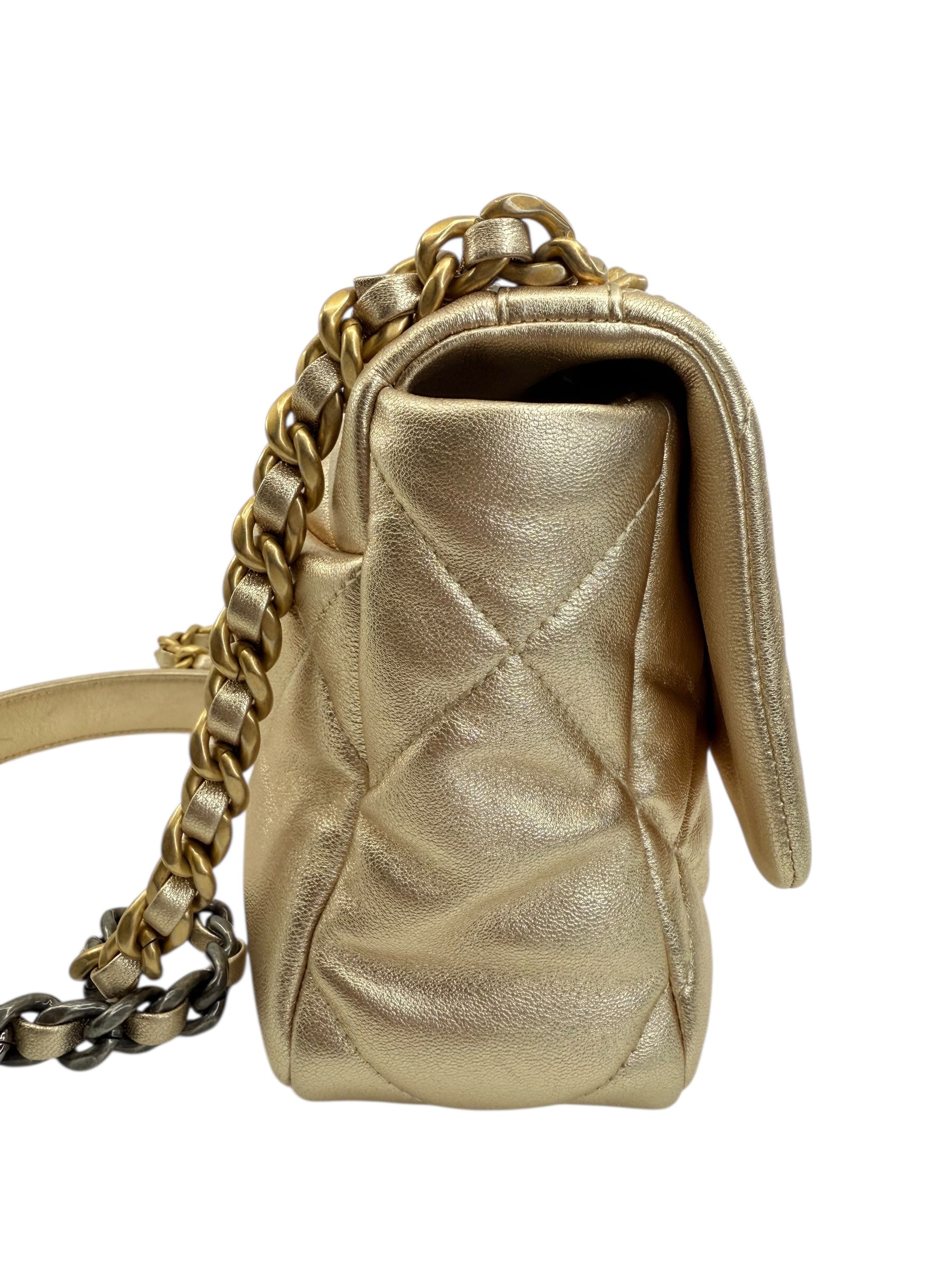 Chanel Metallic Gold Medium 19