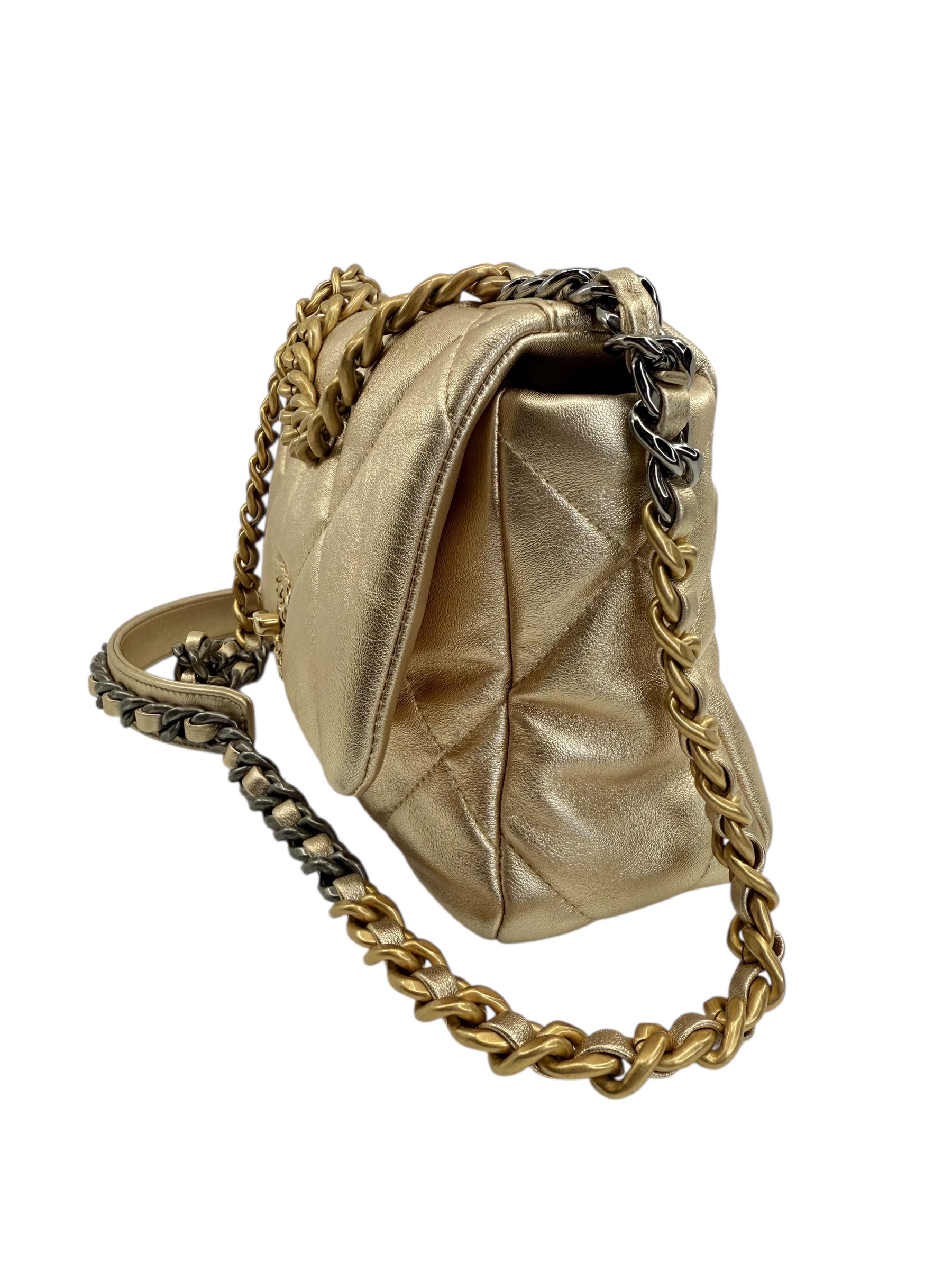 Chanel Metallic Gold Medium 19