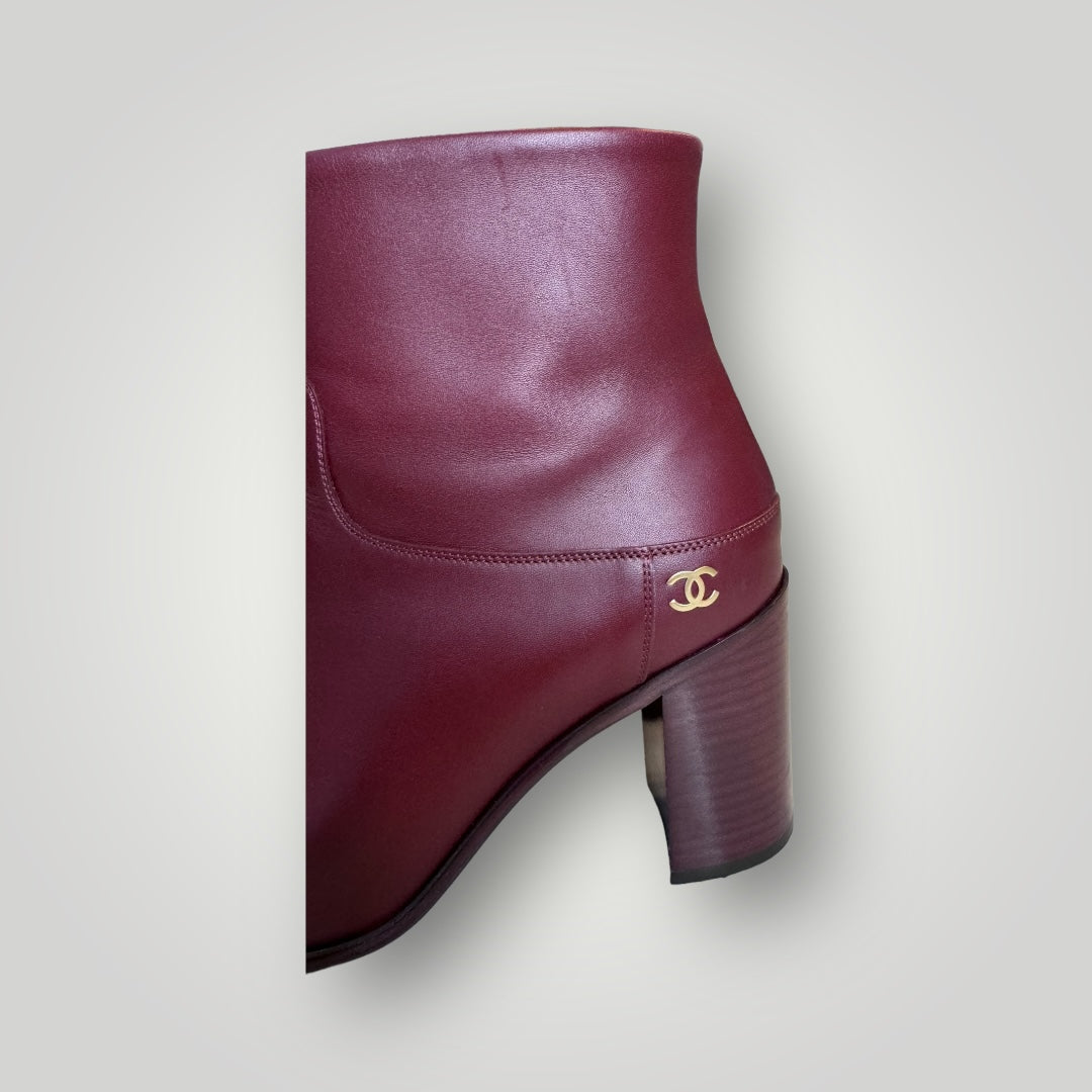 Chanel Calfskin Short Leather Boots