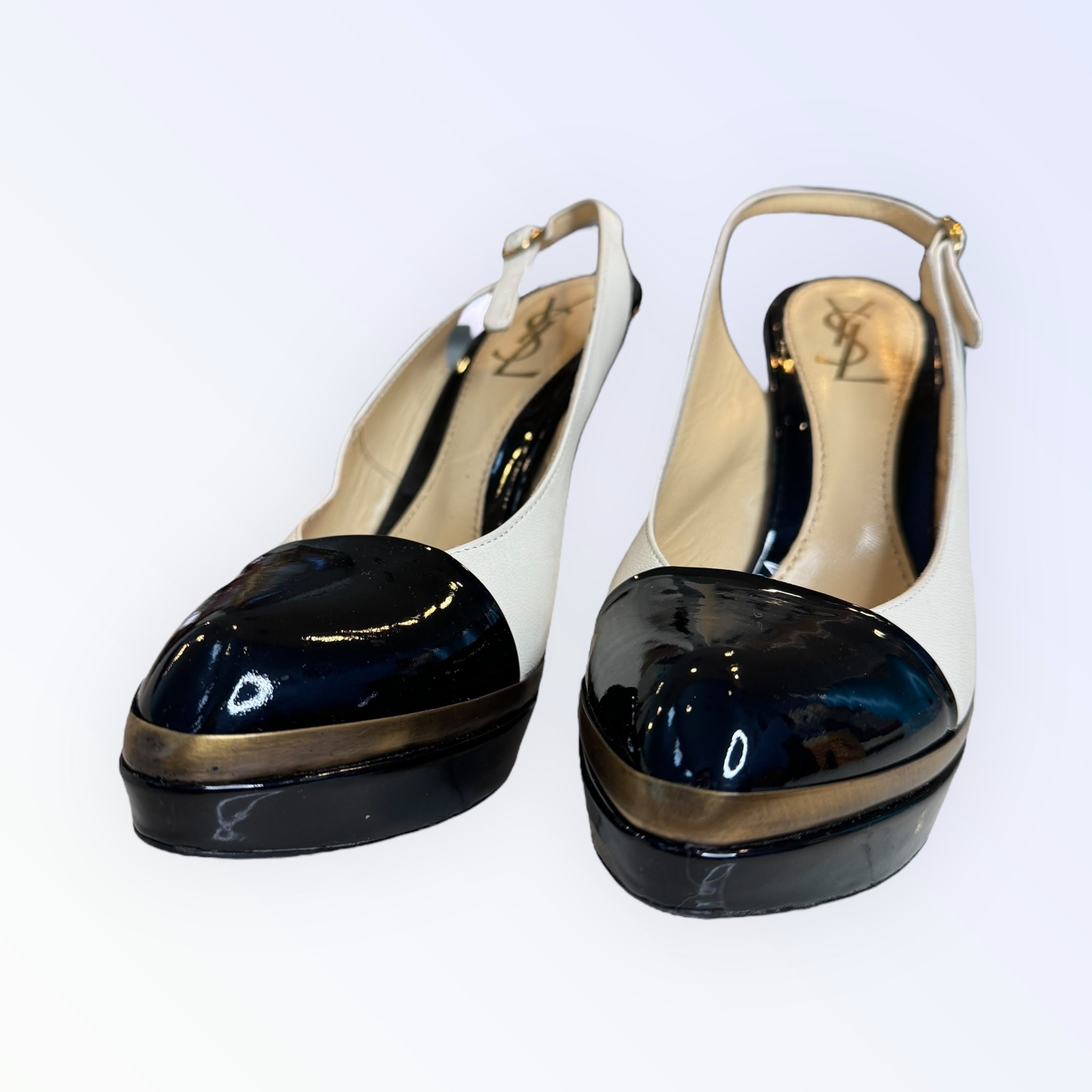 Yves Saint Laurent Leather Slingback Heels