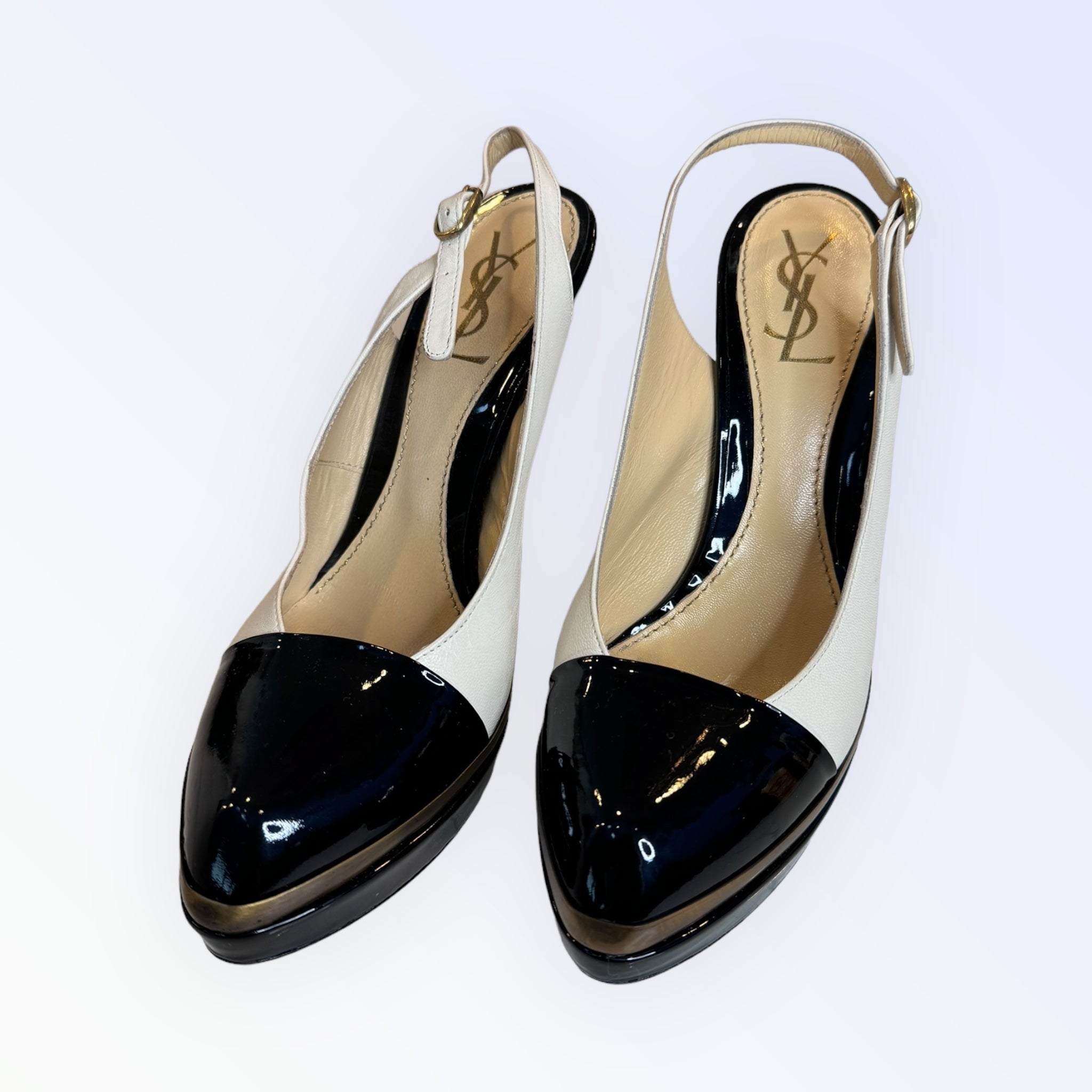 Yves Saint Laurent Leather Slingback Heels