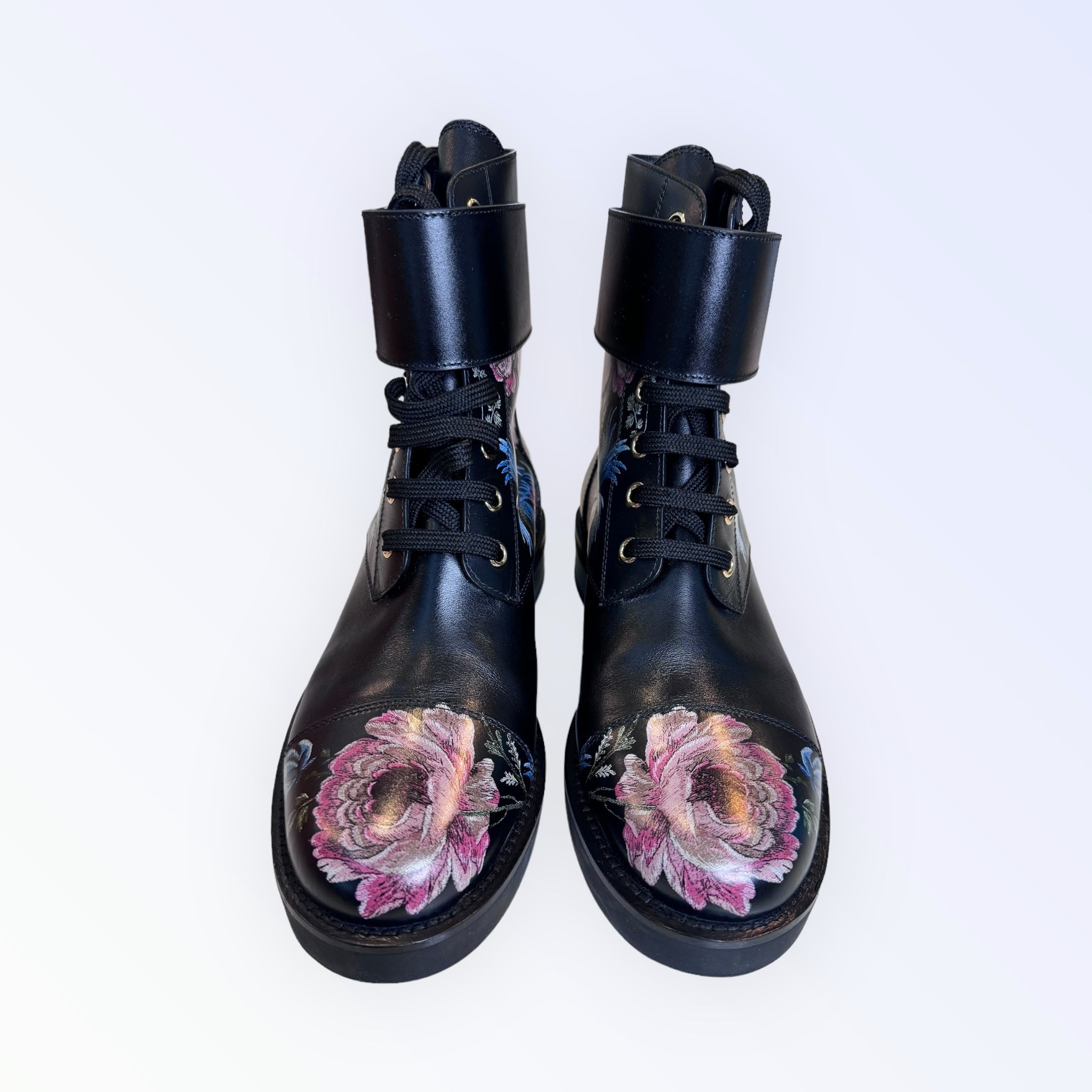 Louis Vuitton Calfskin Wonderland Floral Boots