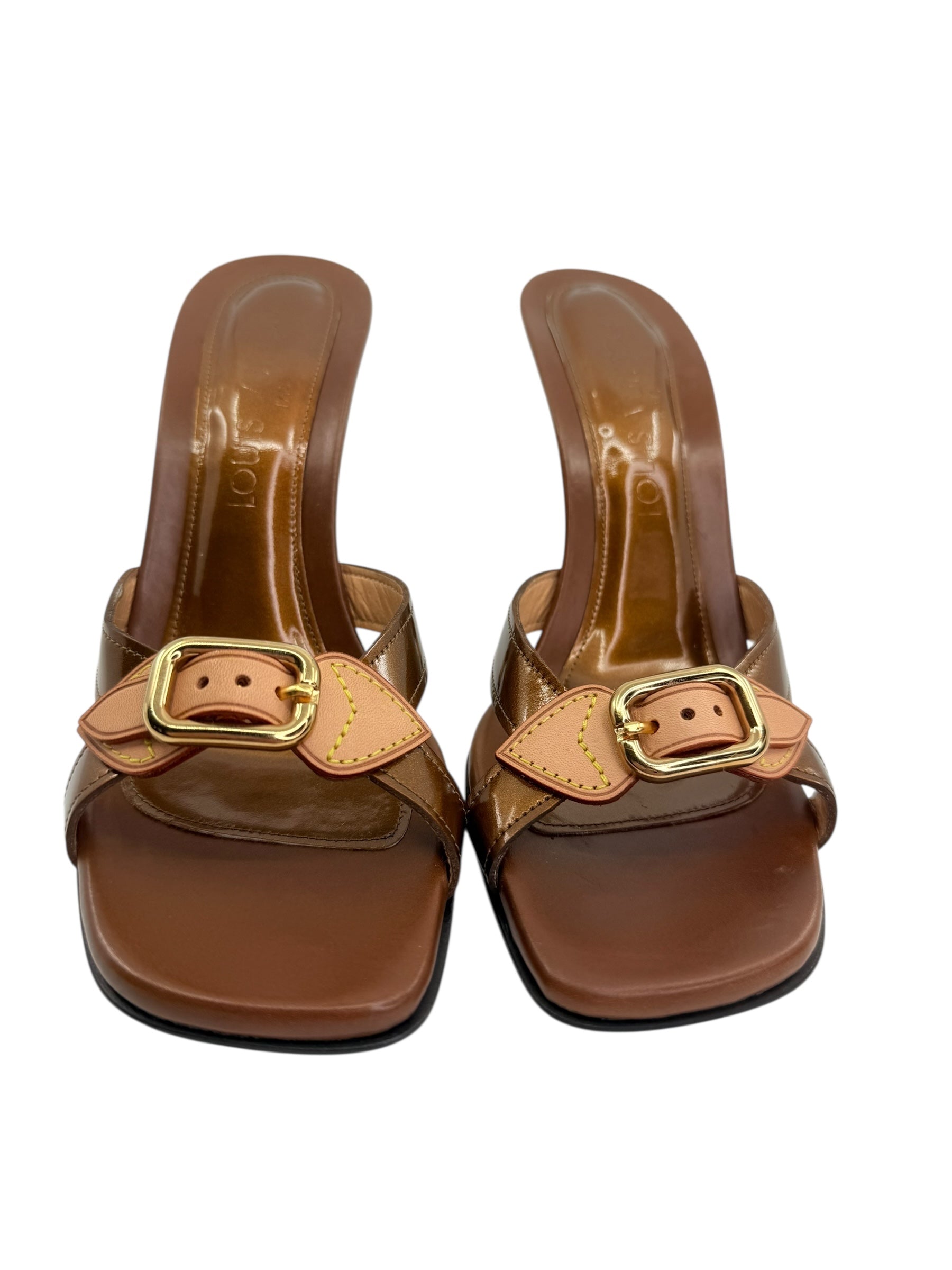 Louis Vuitton Wooden Wedge Sandals (37/7)