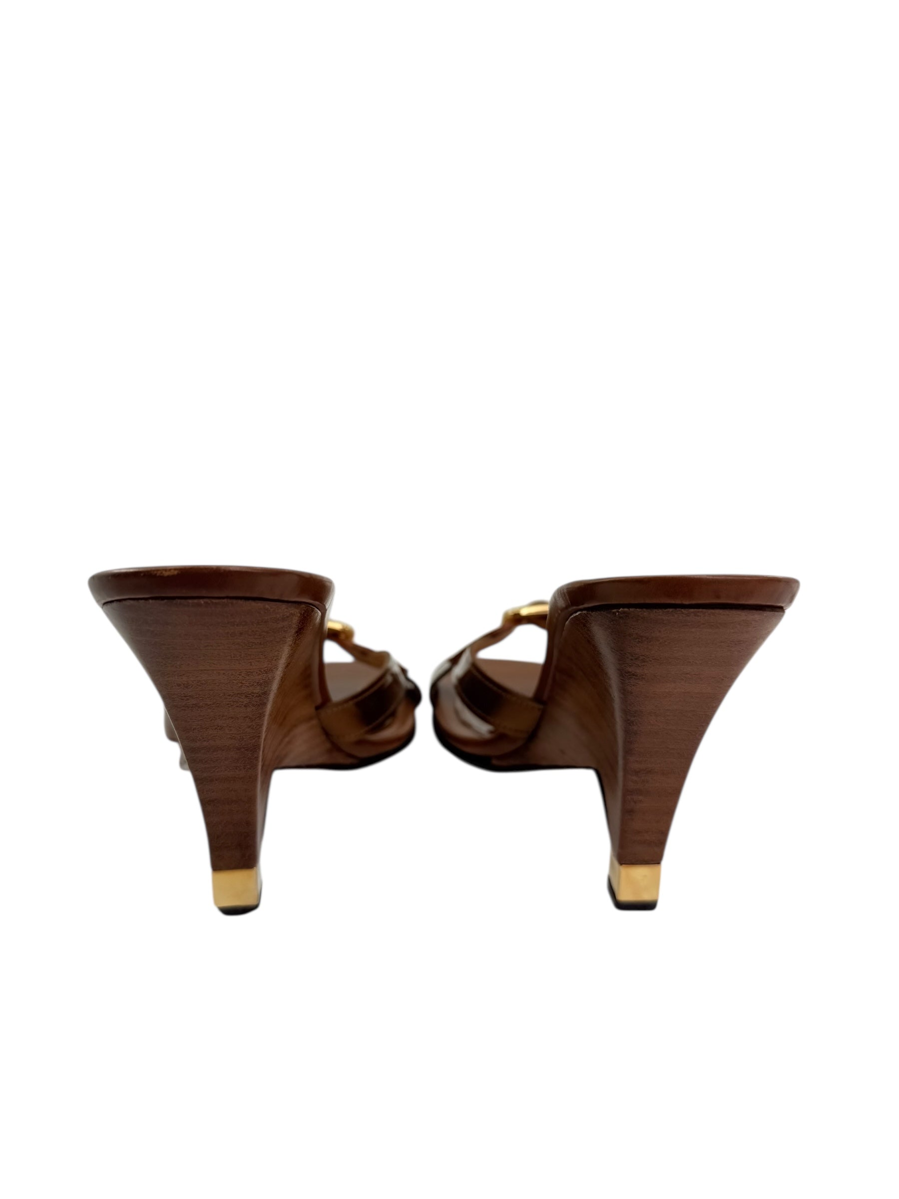 Louis Vuitton Wooden Wedge Sandals (37/7)