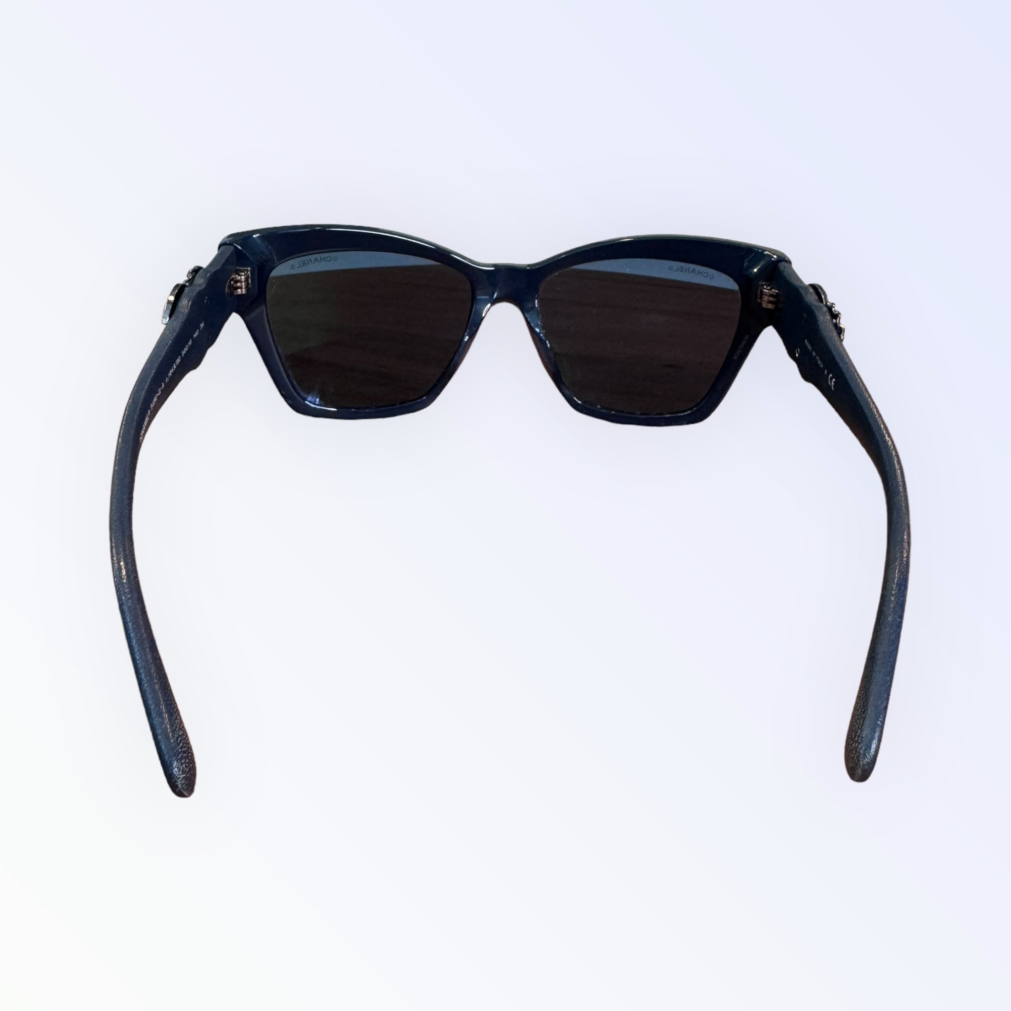 Chanel CC Leather Sunglasses