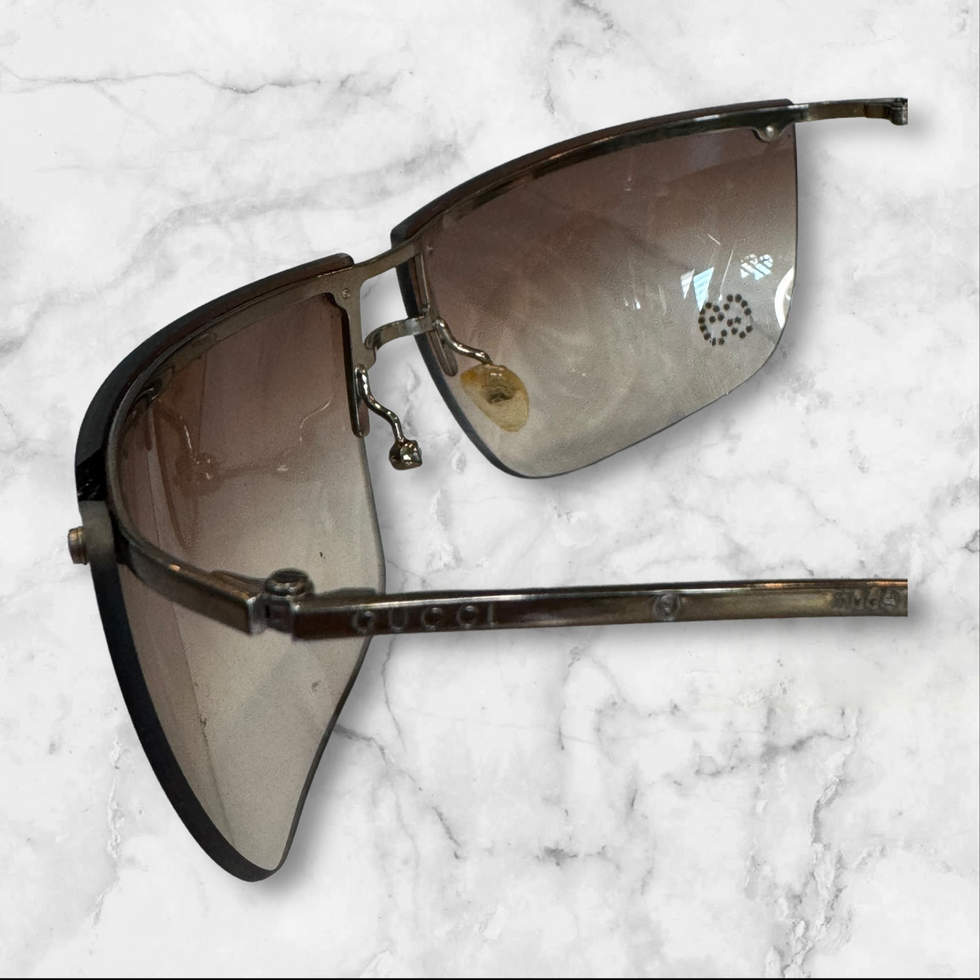 Gucci Vintage Crystal Logo Sunglasses