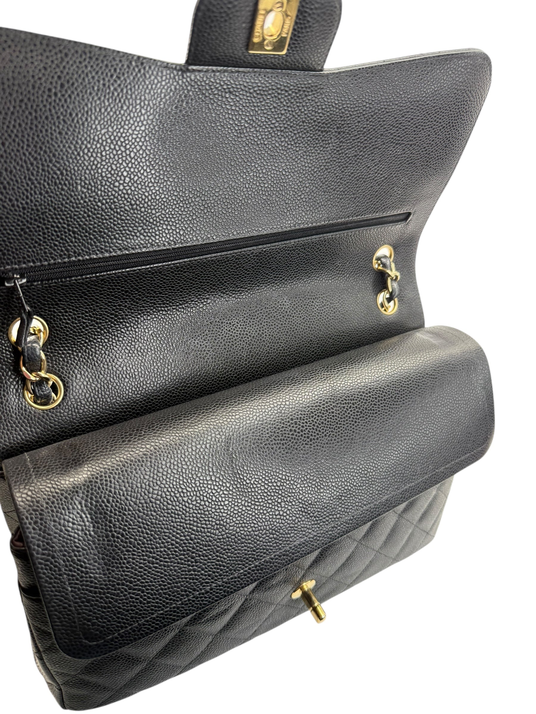 Chanel Classic Caviar Jumbo Double Flap