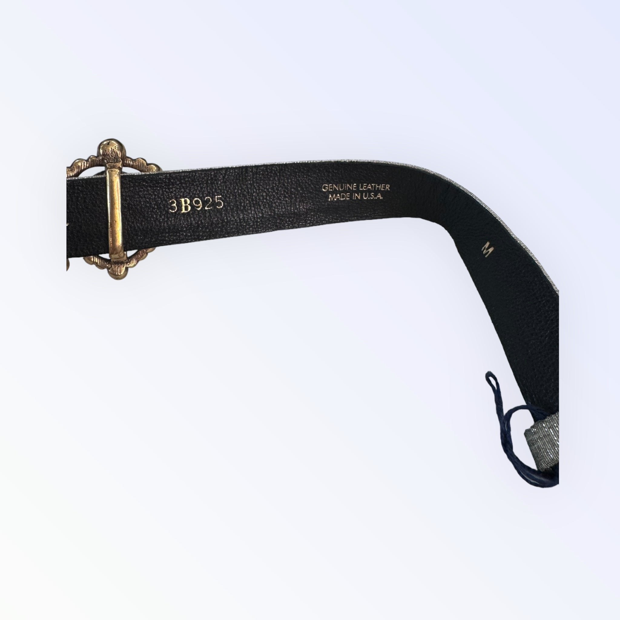 Oscar de la Renta Silk & Leather Charm Belt