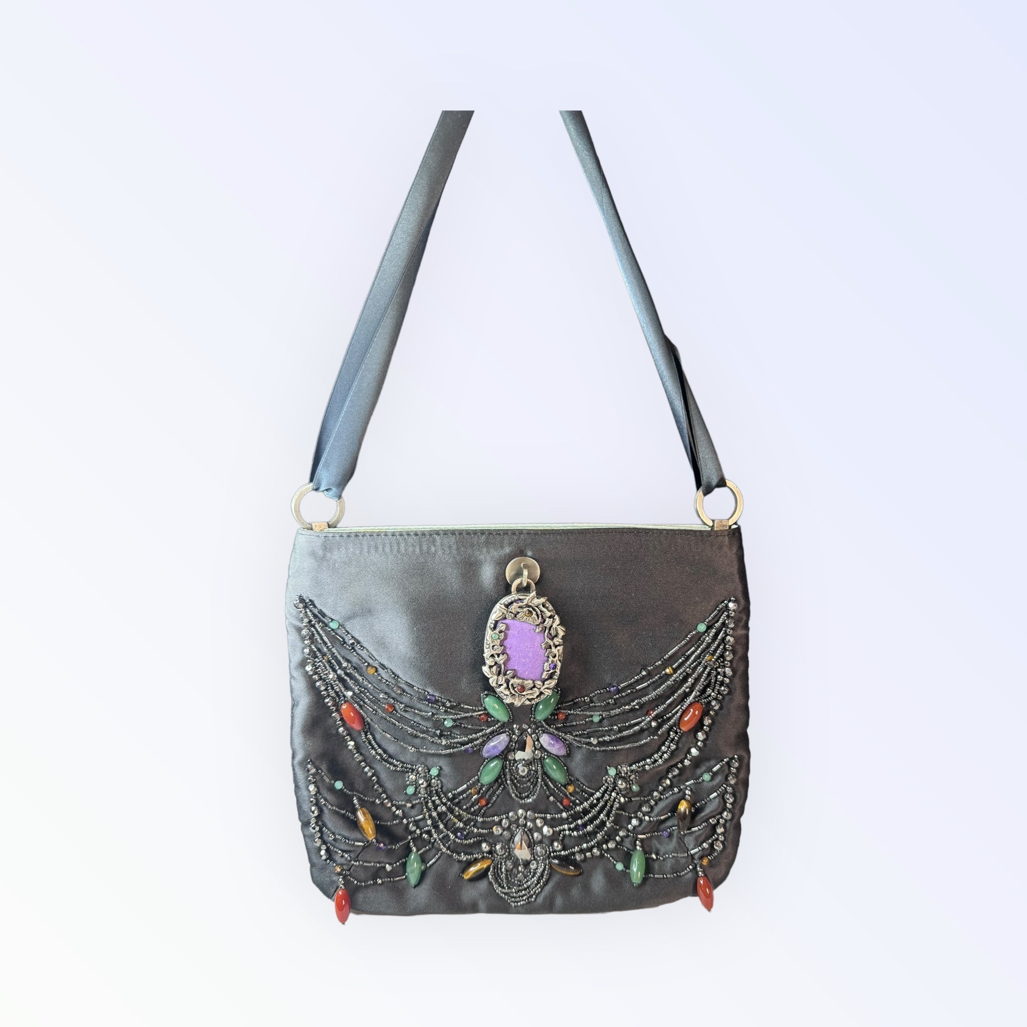 Newest embroidered silk bag