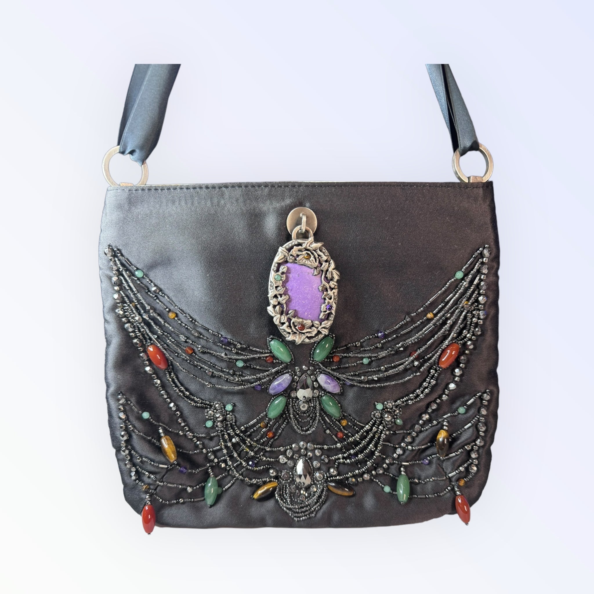 Valentino Embroidered Silk Bag