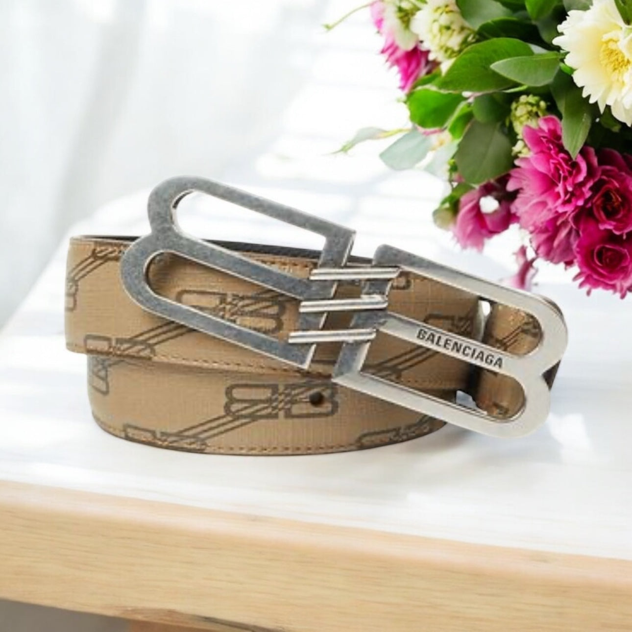 Balenciaga Leather Belt (95/38) | The Little Purse