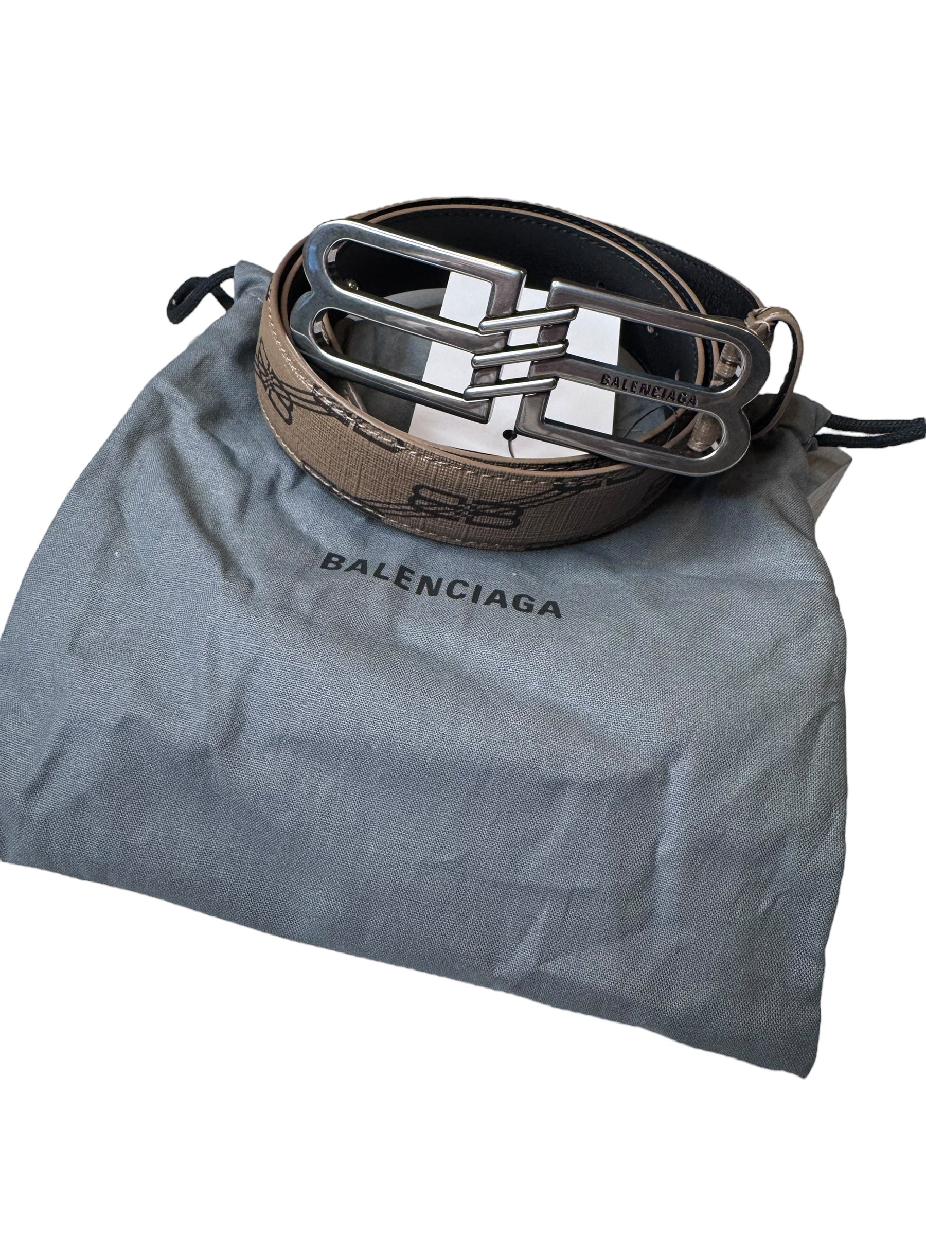 Balenciaga Leather Belt (95/38) | The Little Purse