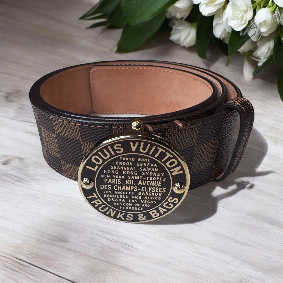 Louis Vuitton Damier Ebene Trunks & Bags Belt (80/32) | The  display picture 1