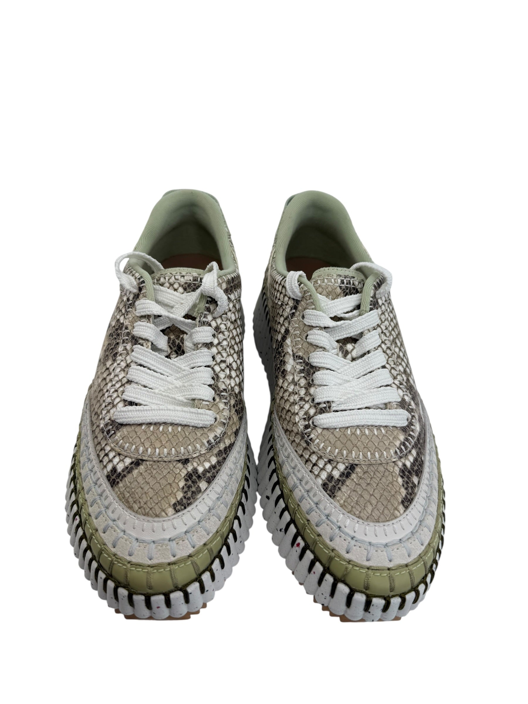 Chloe Nama Python Print Leather Sneakers (37/7)