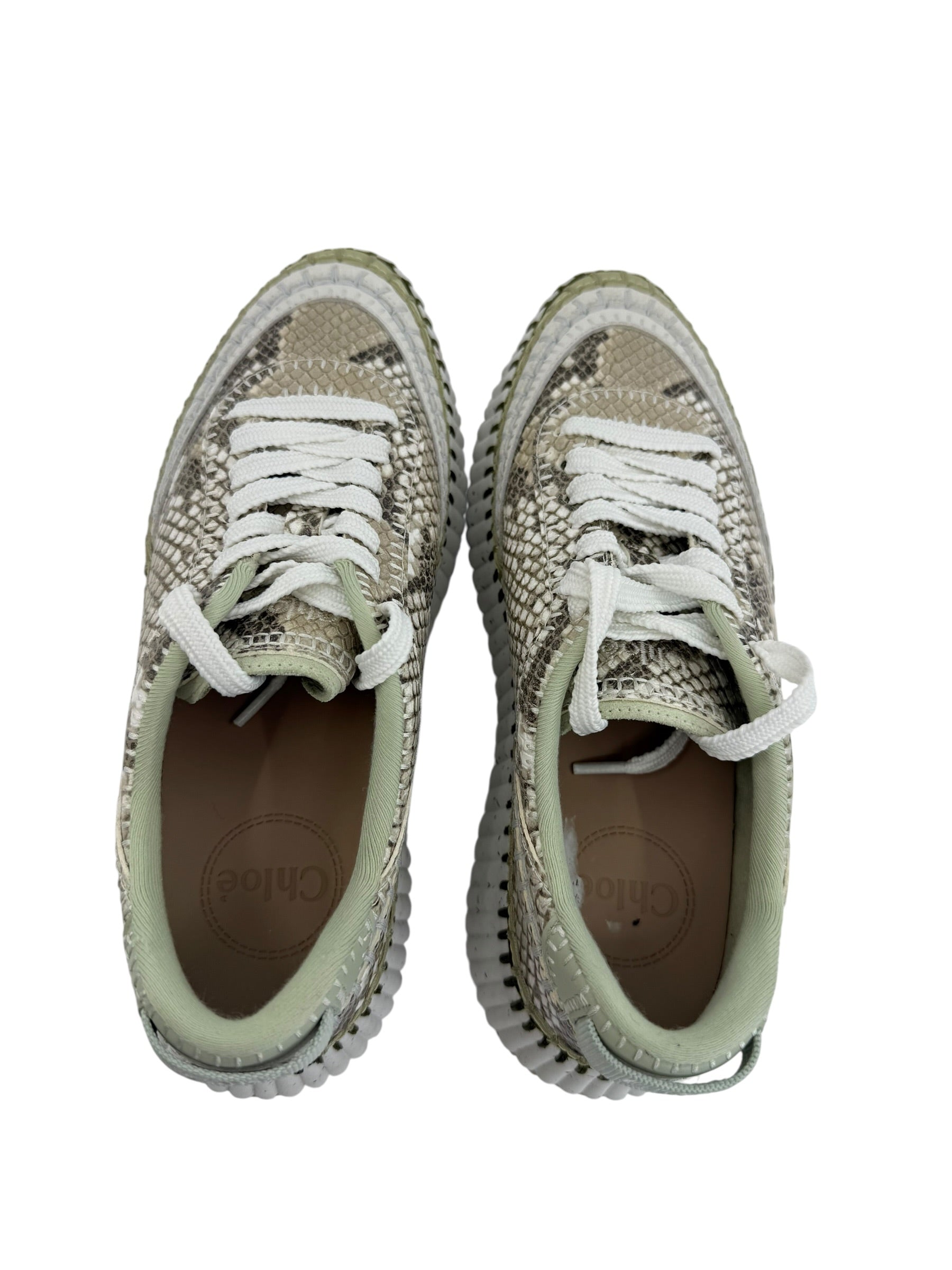 Chloe Nama Python Print Leather Sneakers (37/7)