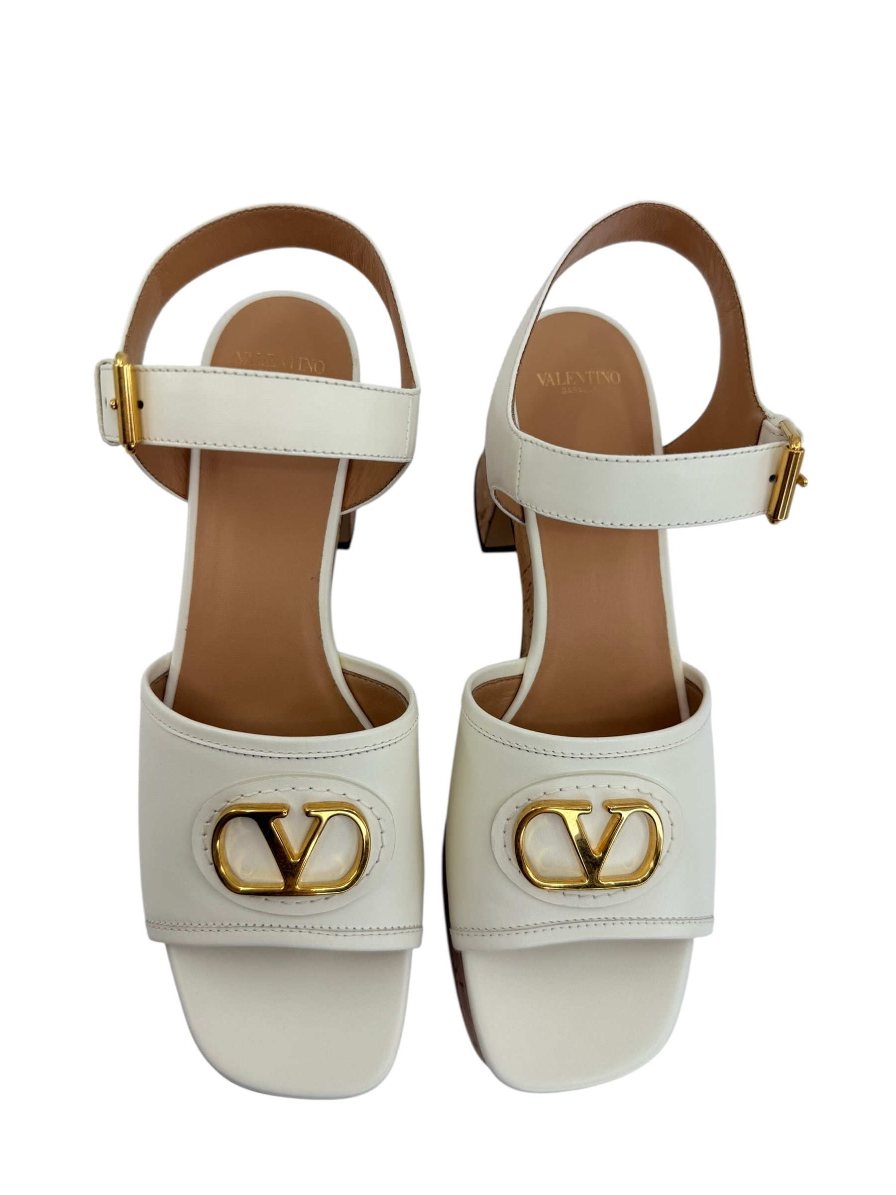 Valentino Platform V-Logo Sandals (41/11)