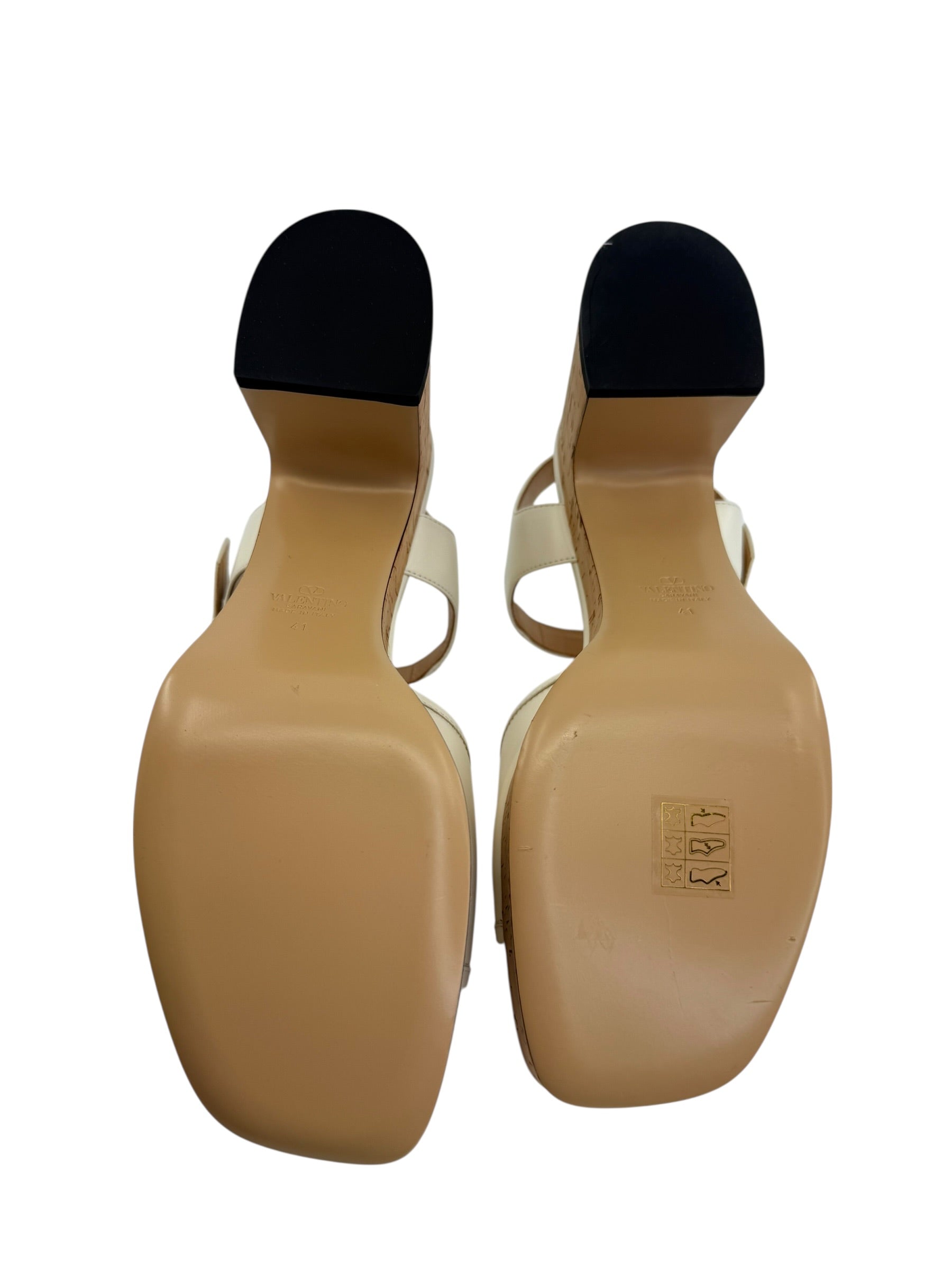 Valentino Platform V-Logo Sandals (41/11)
