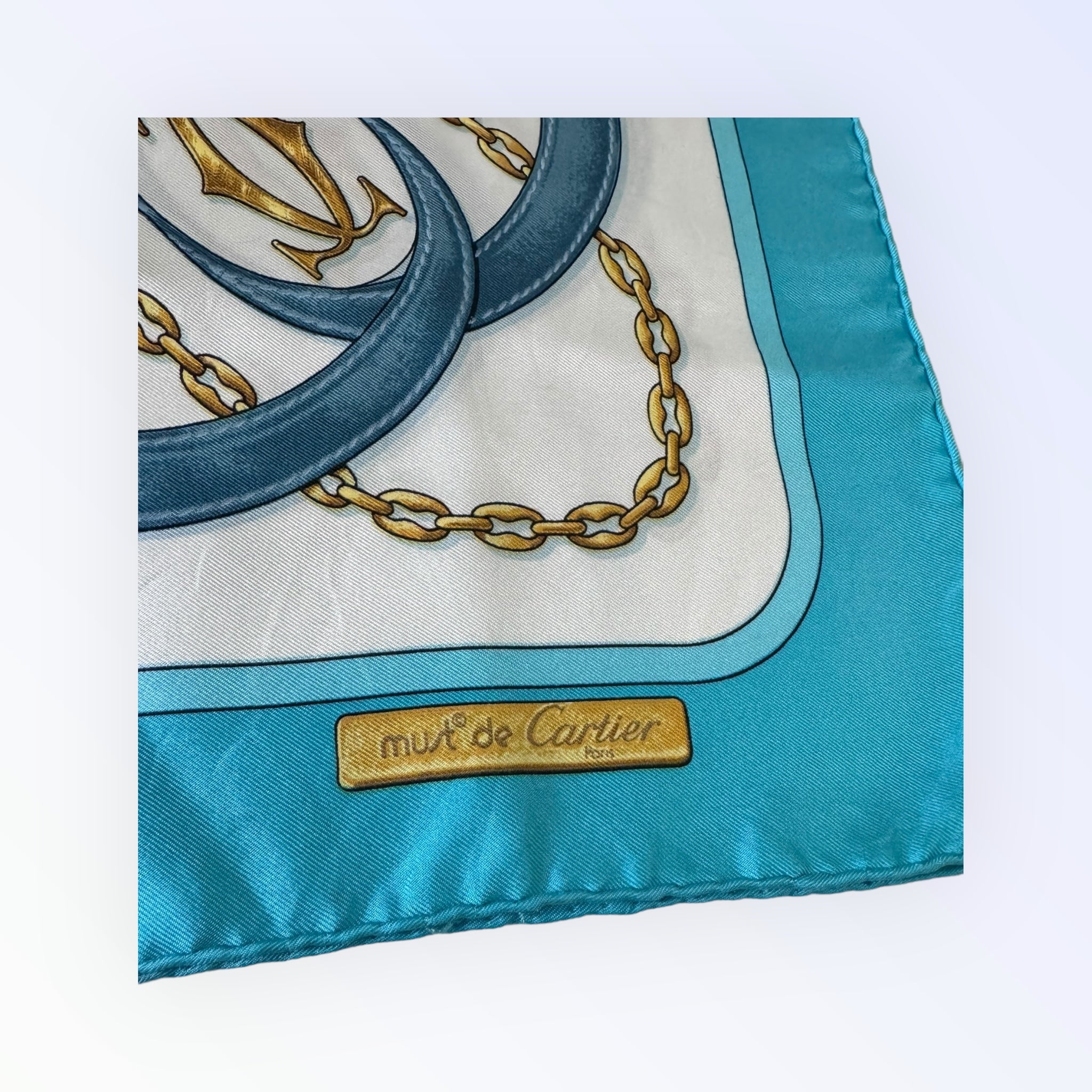 Cartier Belts & Chains Silk Scarf