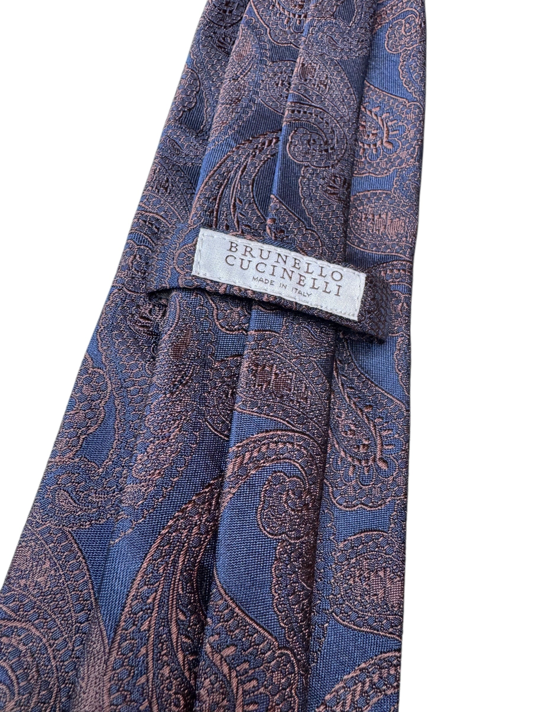 Brunello Cucinelli Self-Tie Silk Paisley Tie