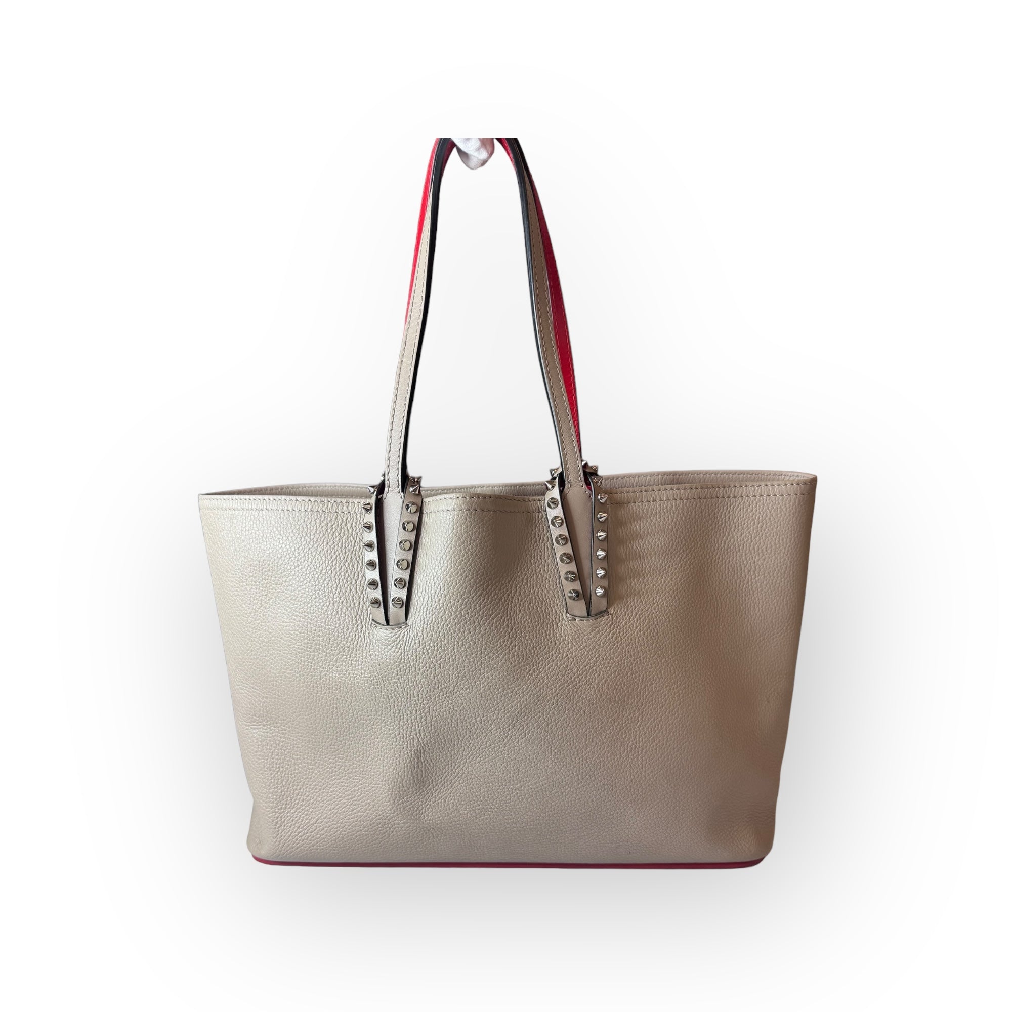 Christian Louboutin Small Cabata Spiked Leather Tote