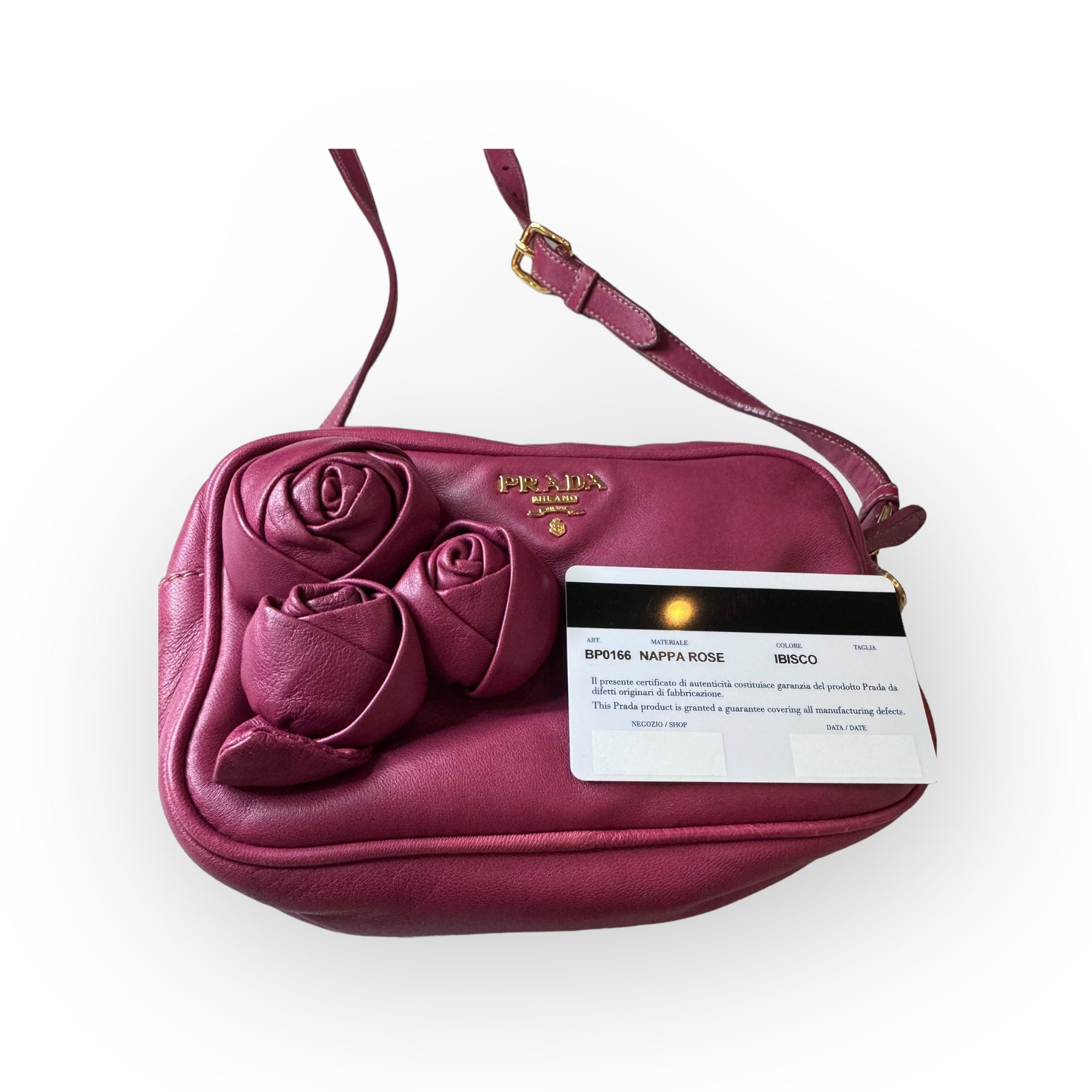 Prada Nappa Rose Leather Cossbody Bag