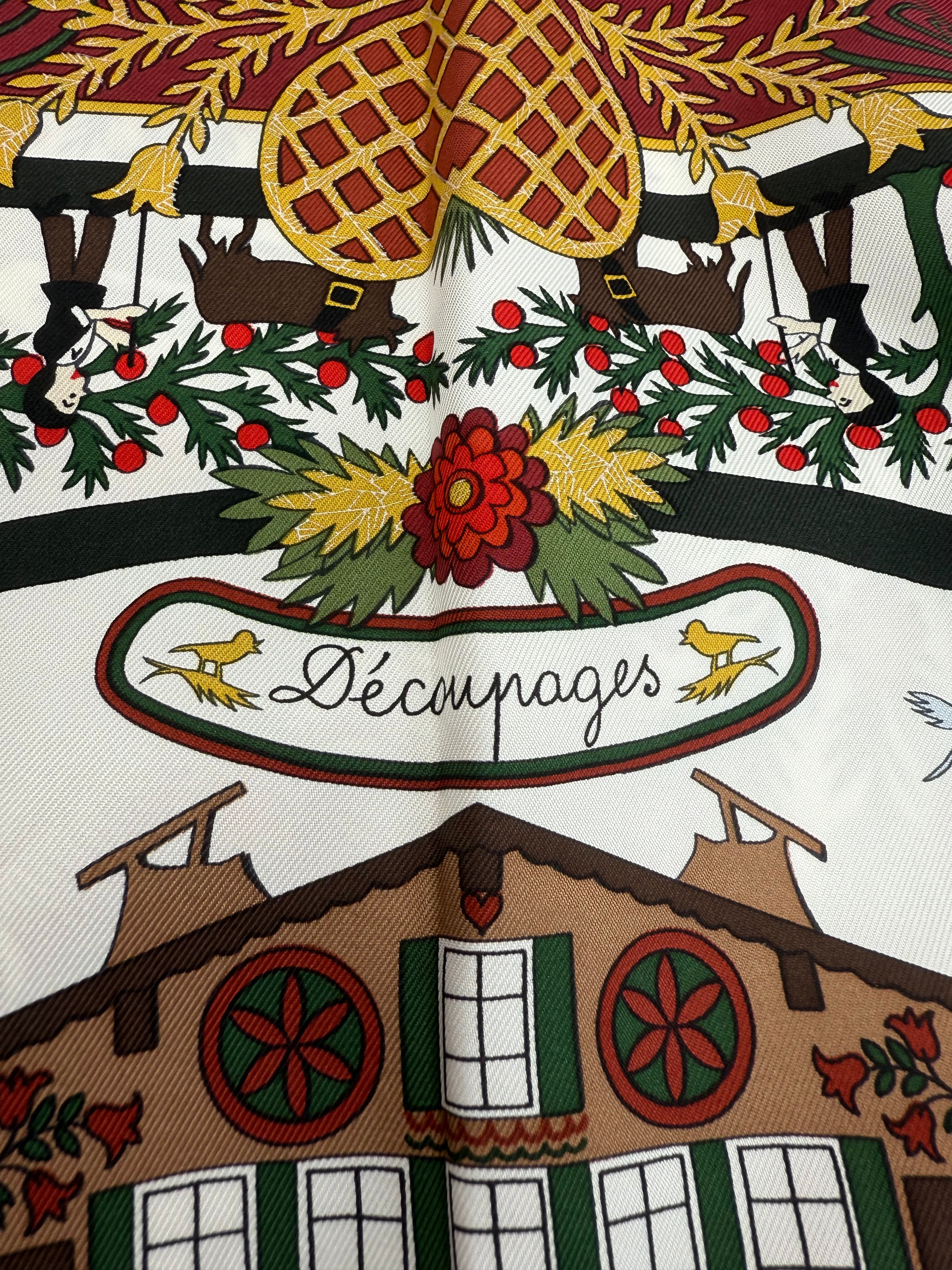 Hermes Decoupages Silk Scarf