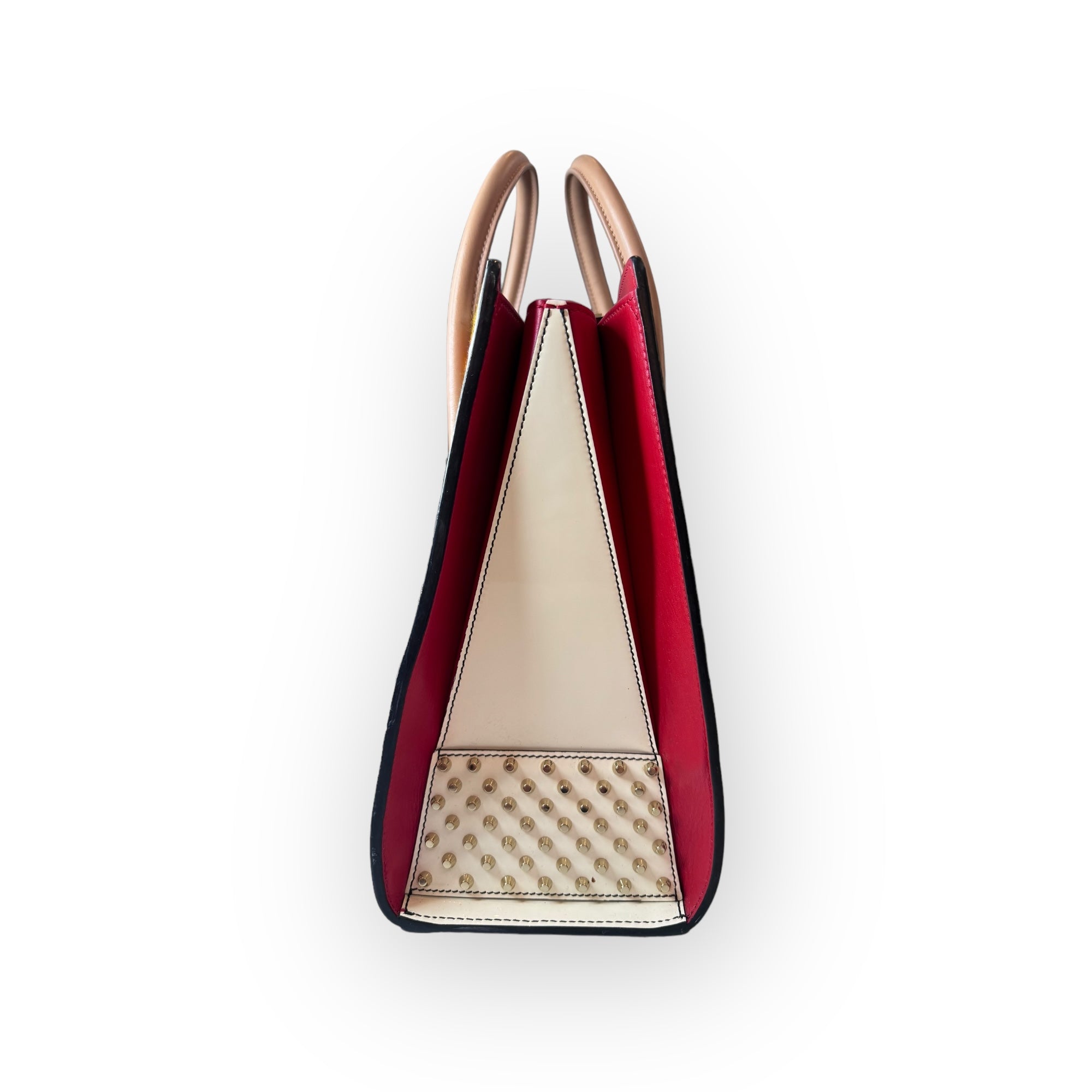 Christian Louboutin Paloma Africube Leather Textile Tote