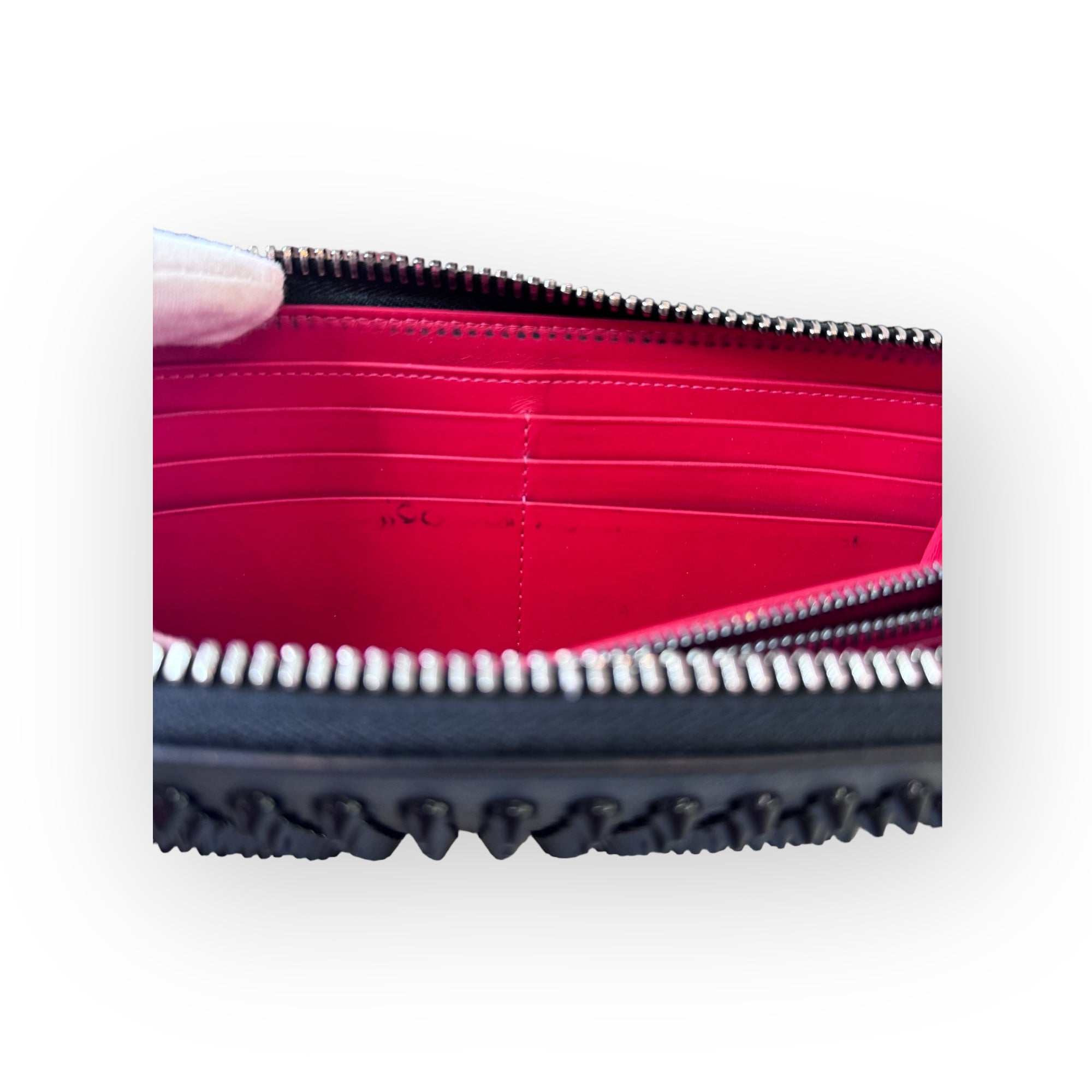 Christian Louboutin Panettone Leather Spiked Long Zipper Wallet