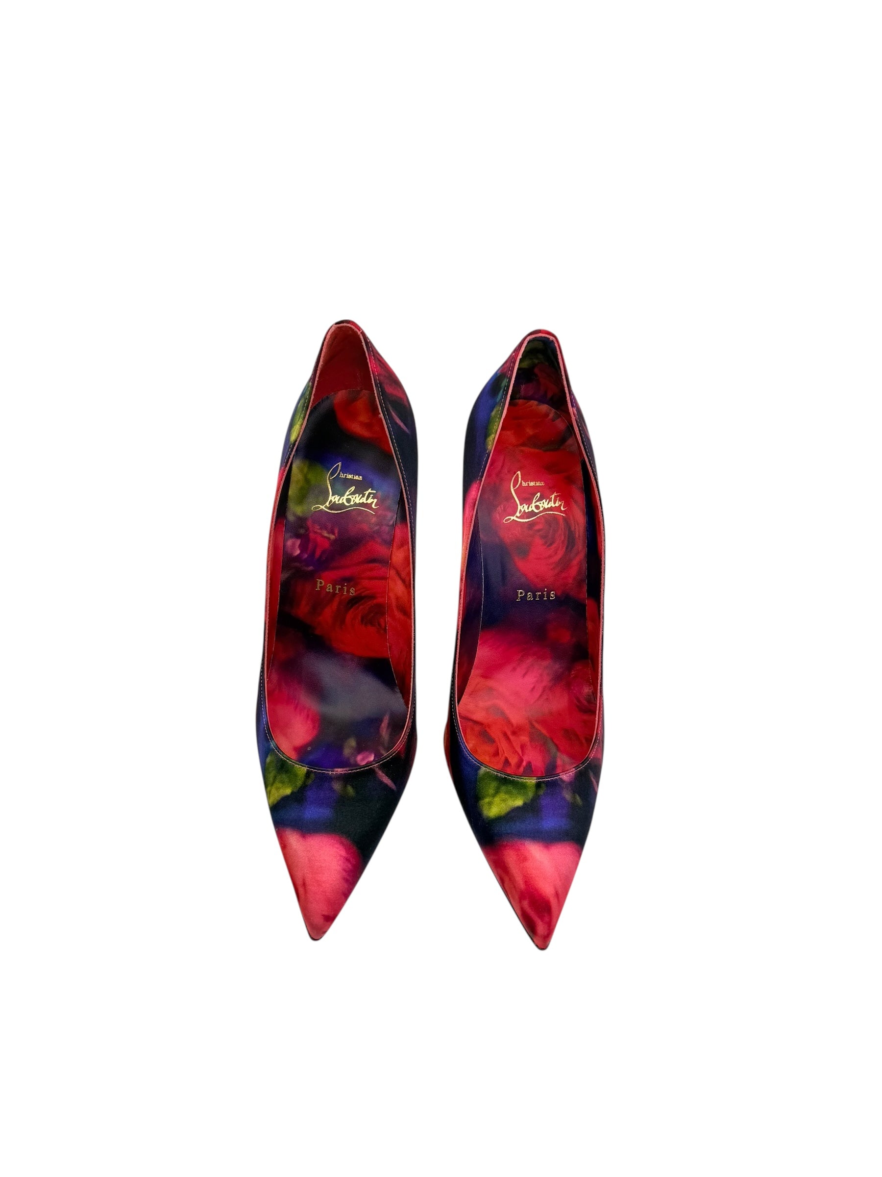 Christian Louboutin Satin Roses Kate 100mm (40/10)