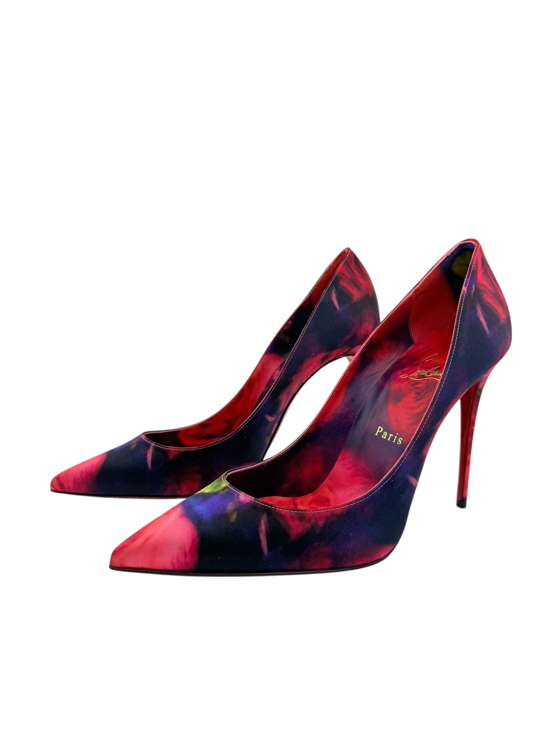 Christian Louboutin Satin Roses Kate 100mm (40/10)