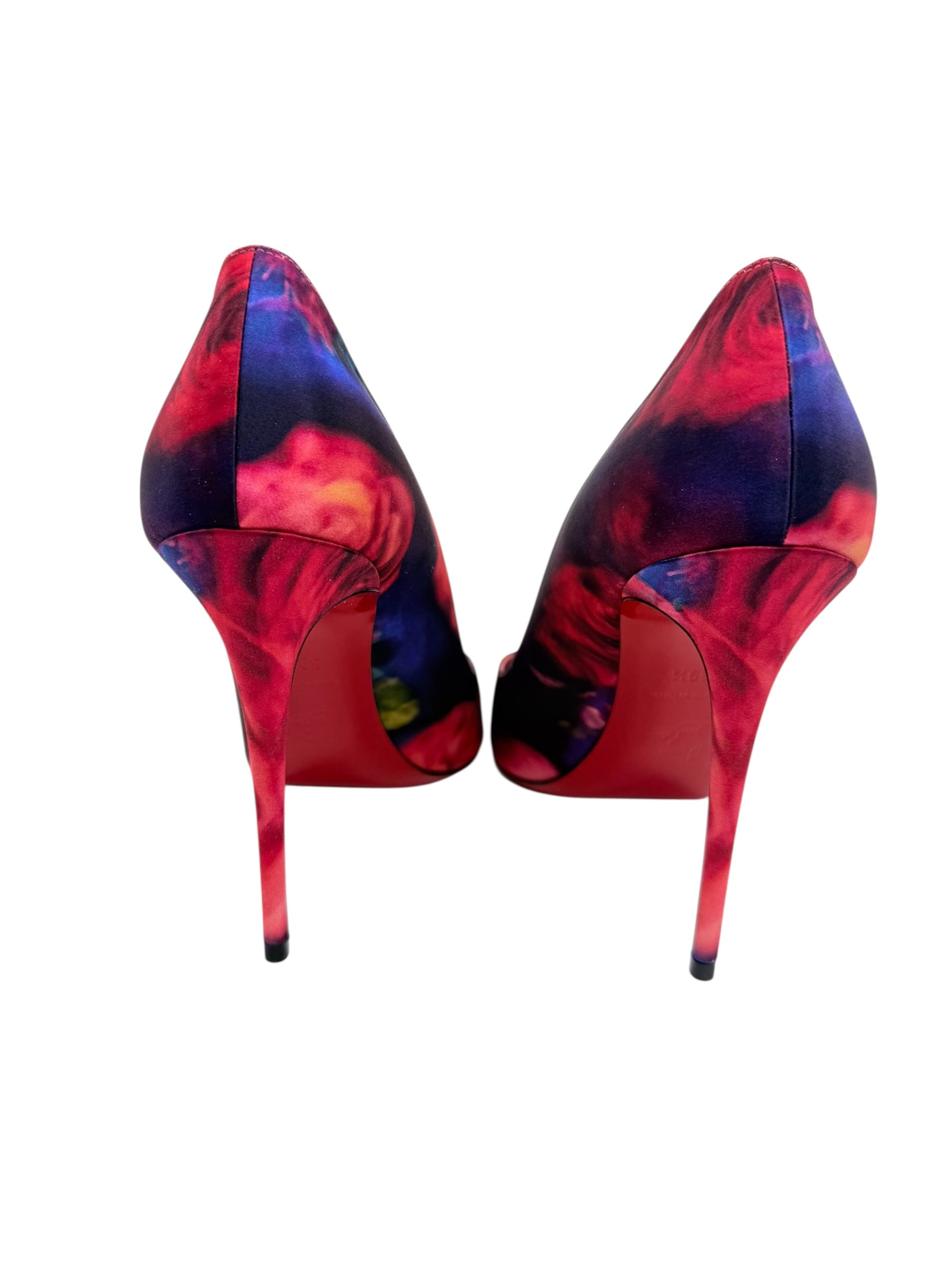 Christian Louboutin Satin Roses Kate 100mm (40/10)