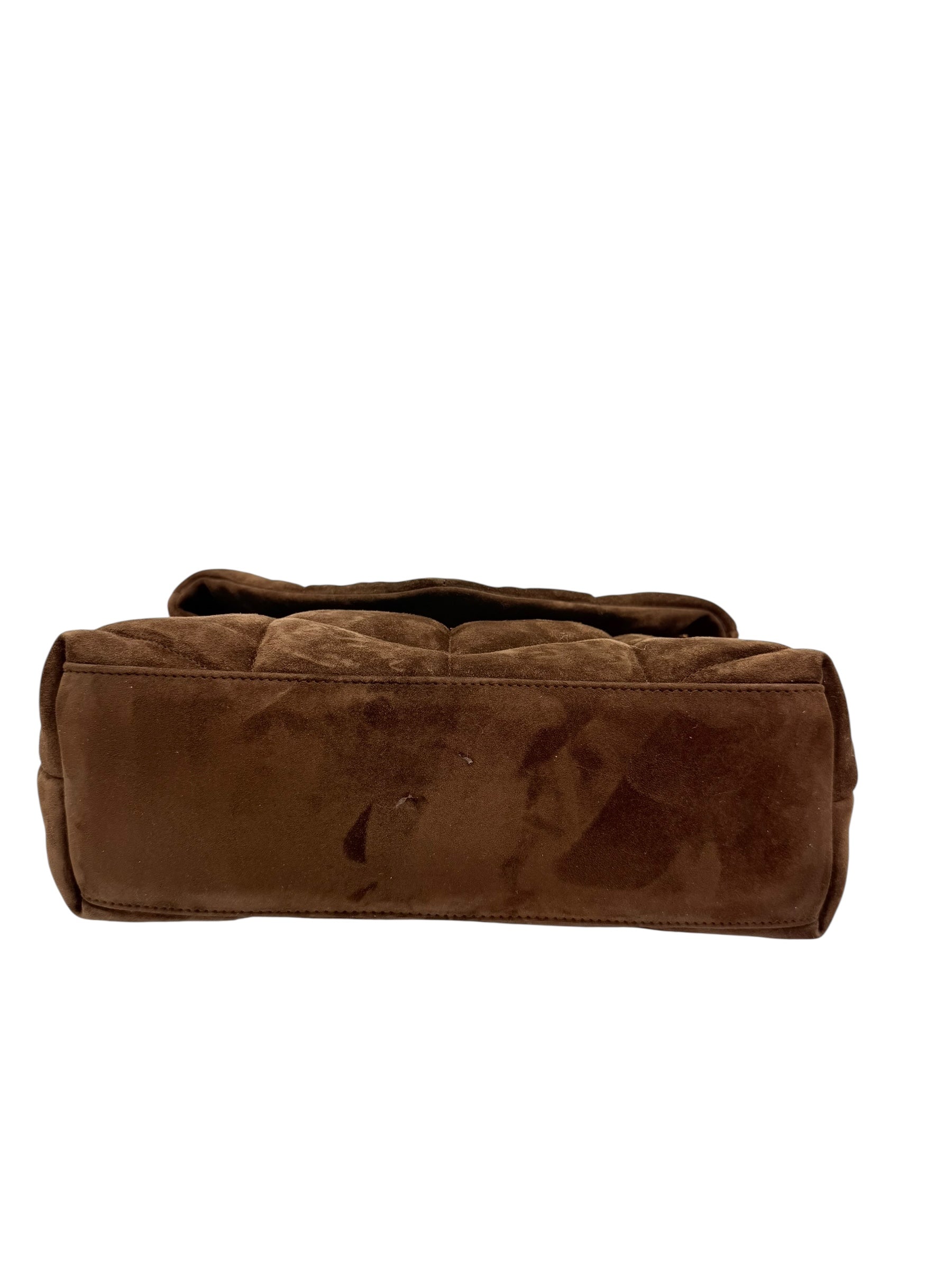 Saint Laurent Small Lou Quilted Puffer Suede