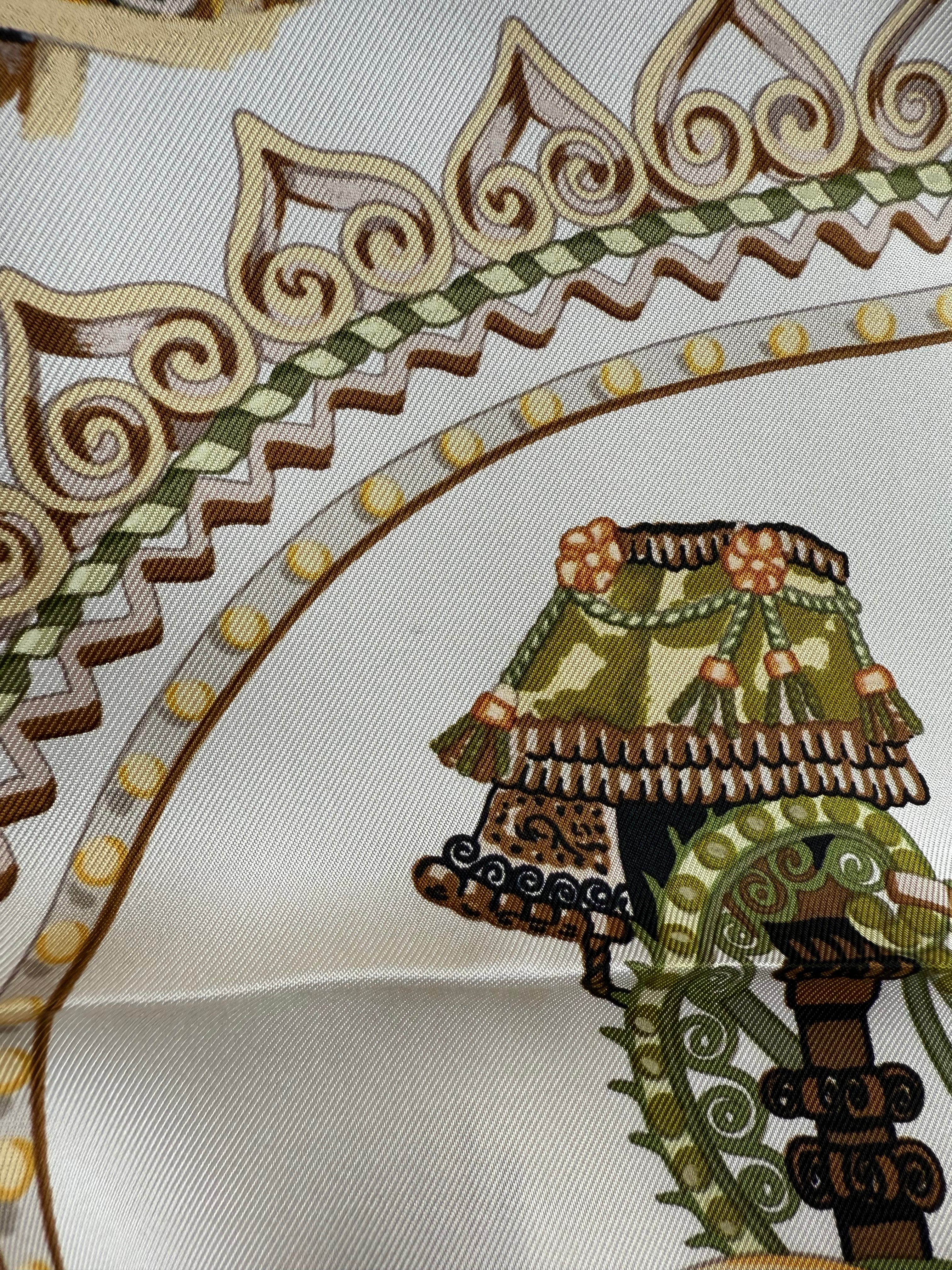 Hermes Paperoles Silk Scarf
