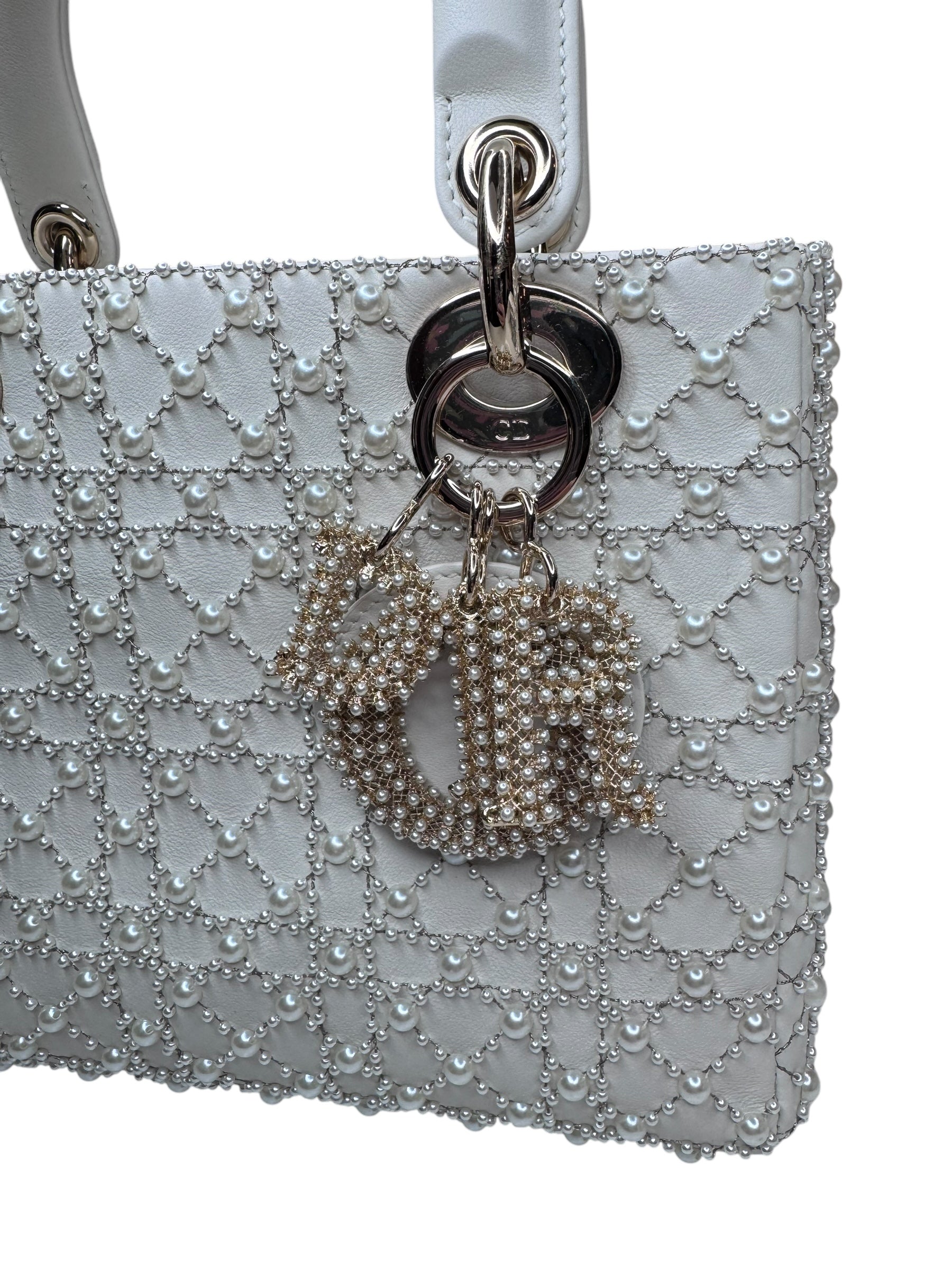 Dior Small Lady Dior Pearl Embossed Bag