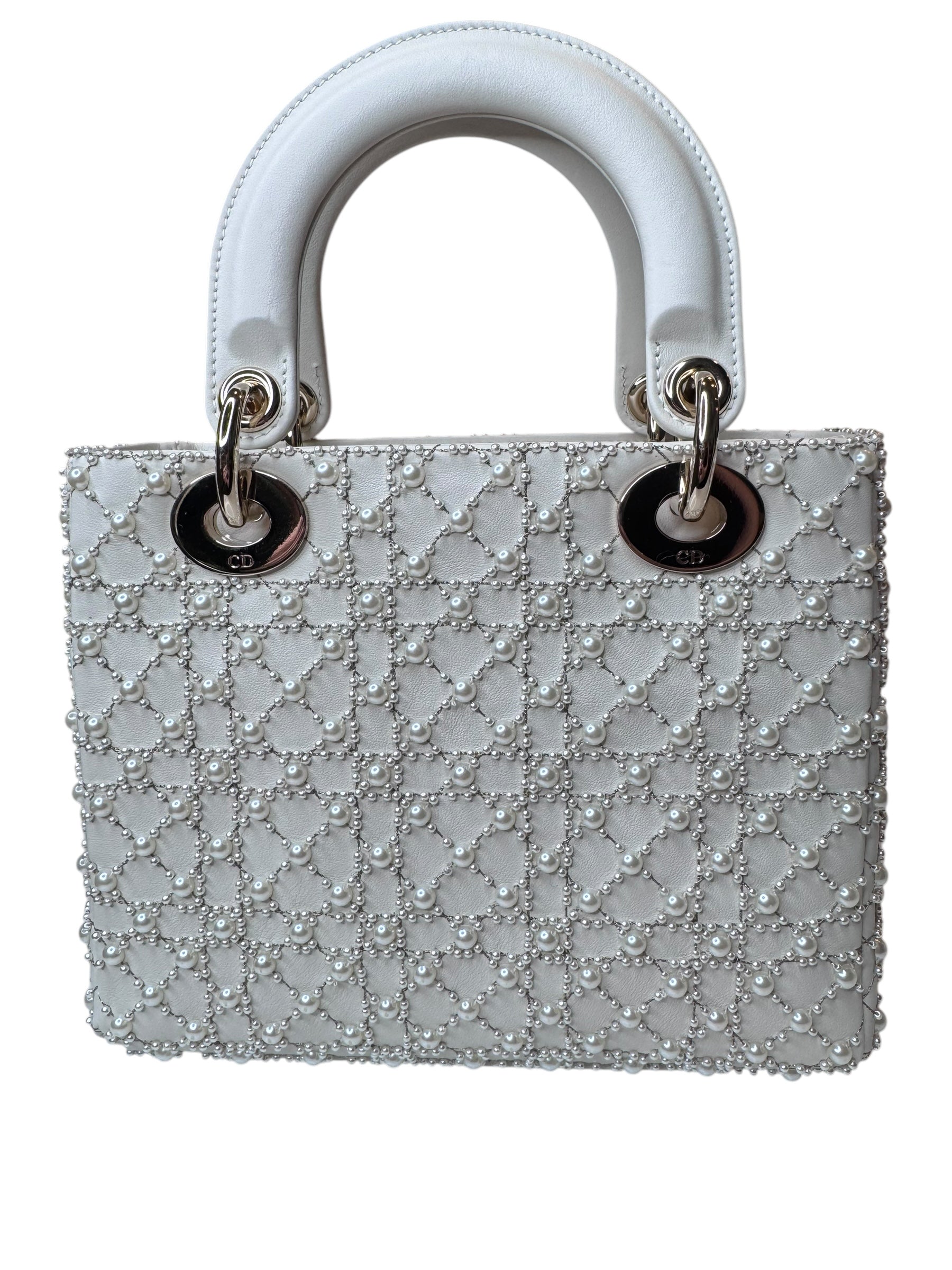 Dior Small Lady Dior Pearl Embossed Bag