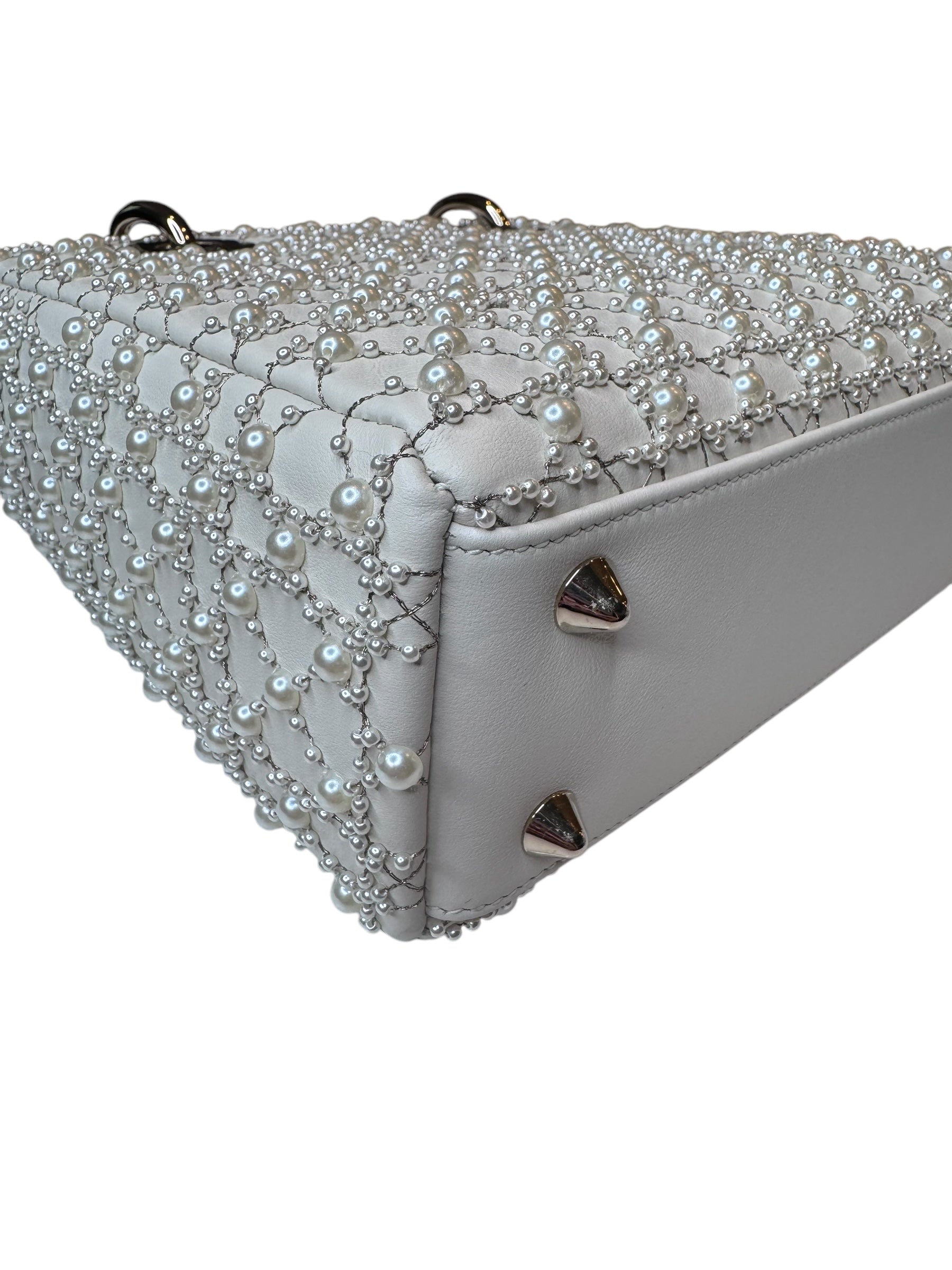 Dior Small Lady Dior Pearl Embossed Bag