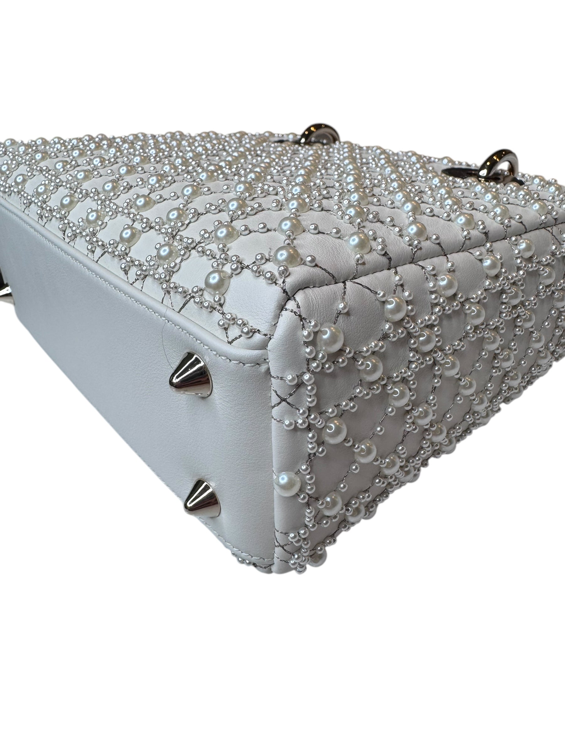 Dior Small Lady Dior Pearl Embossed Bag