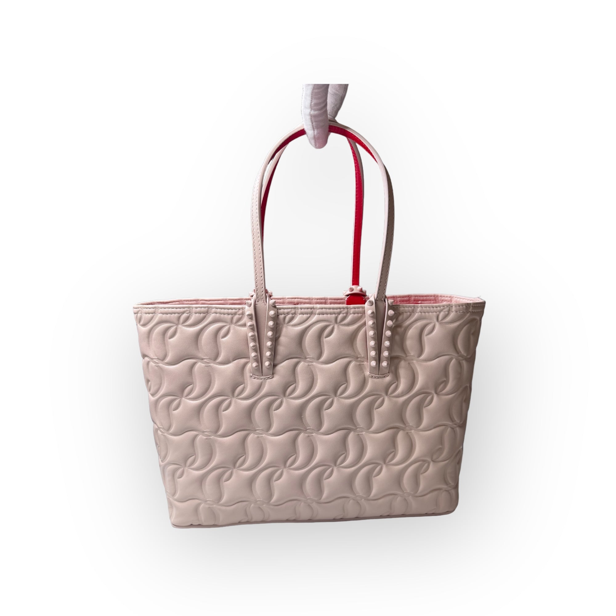 Christian Louboutin Nappa Embossed East West Cabata Tote Leche