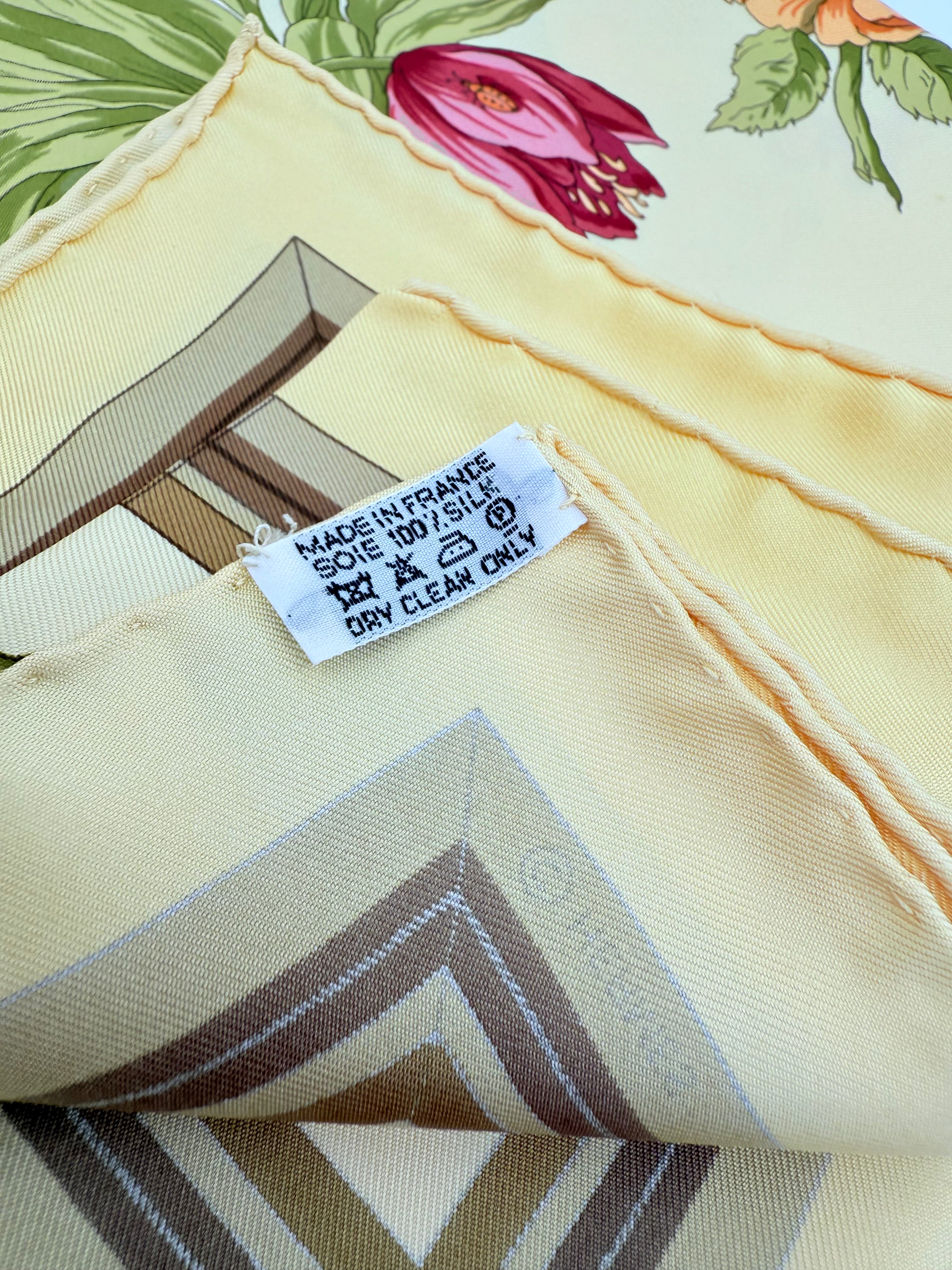 Hermes Quai aux Fleurs Vintage Silk Scarf