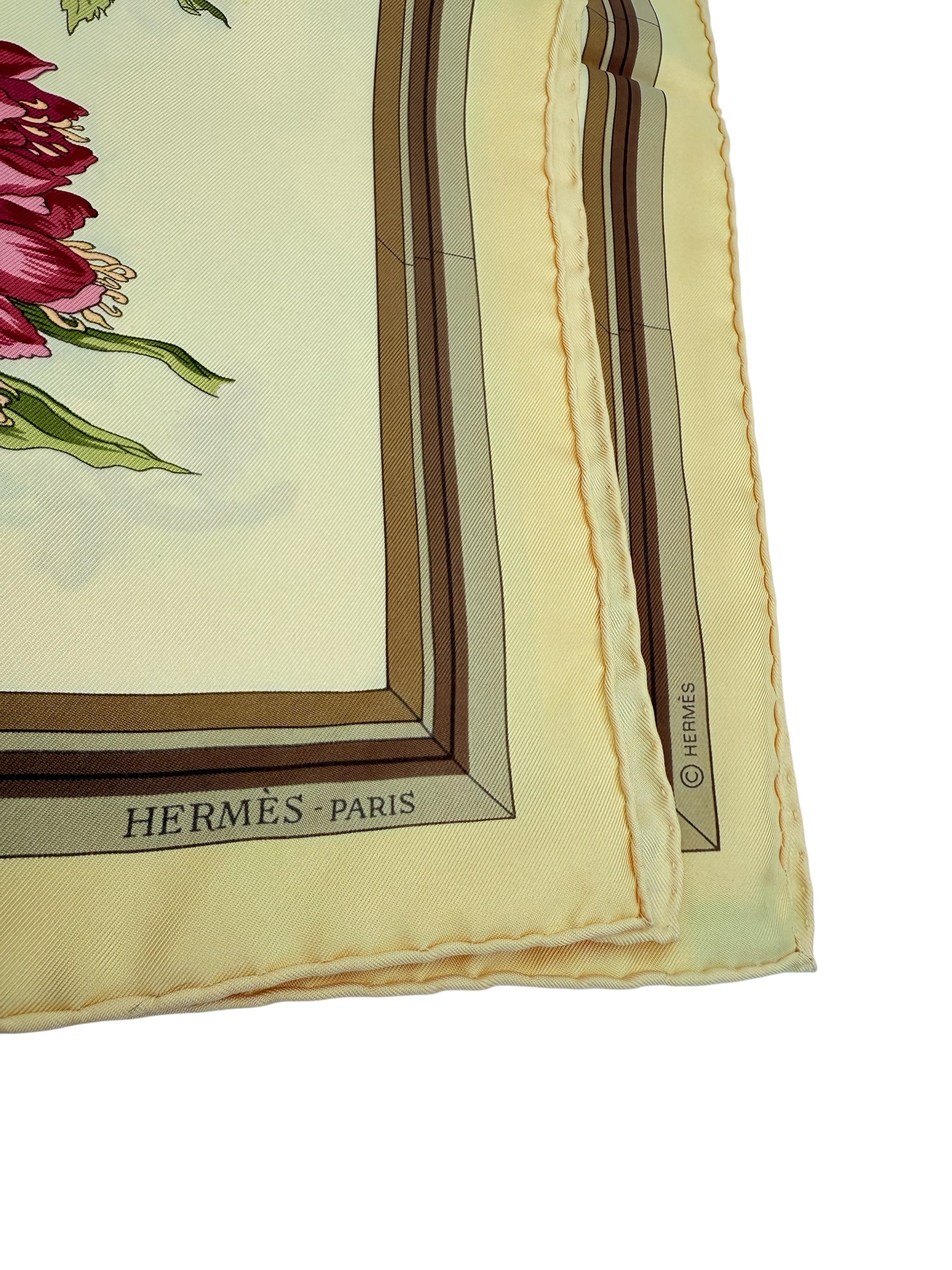 Hermes Quai aux Fleurs Vintage Silk Scarf