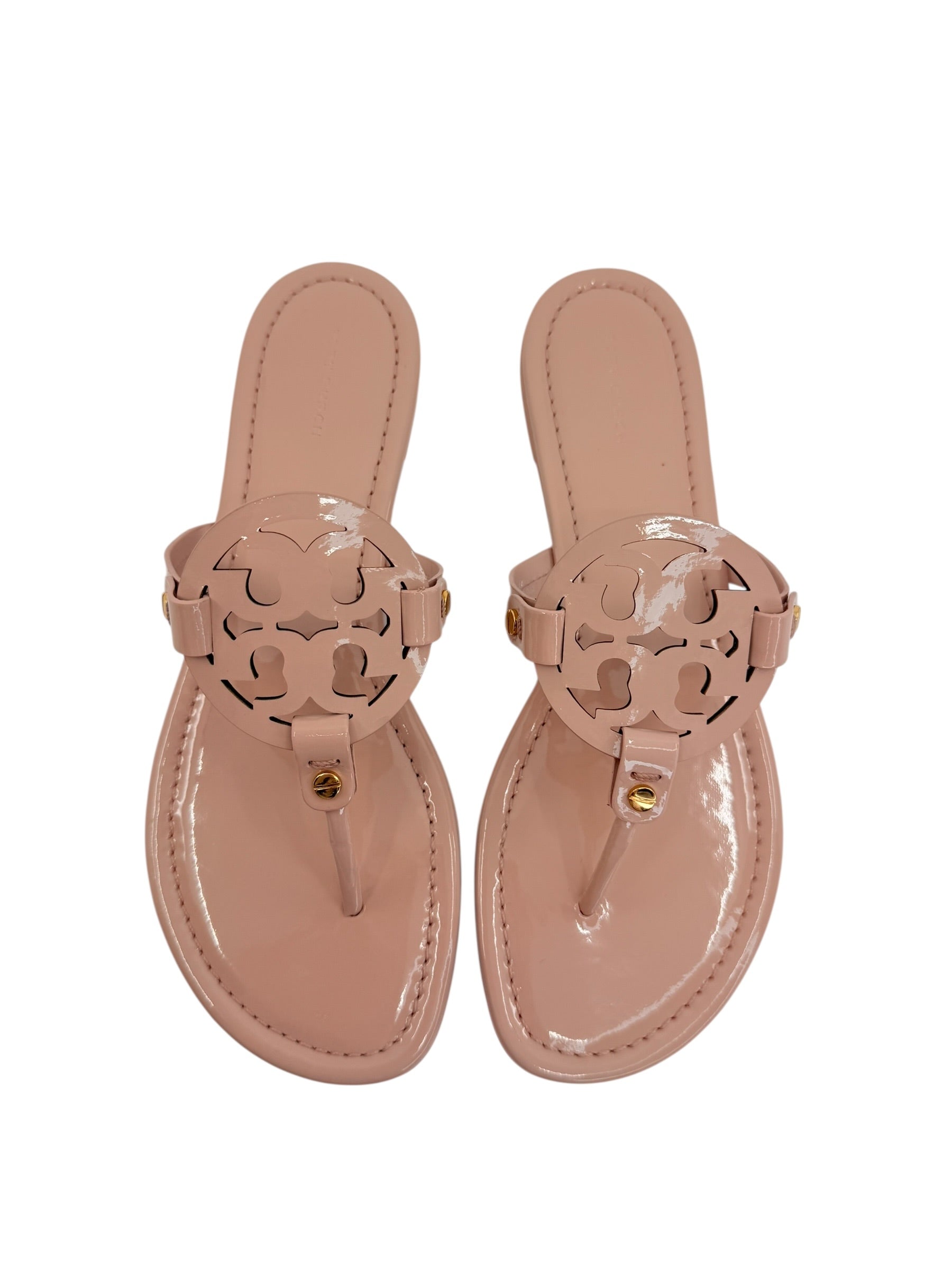Tory Burch Patent Miller Thong Sandals (10.5)