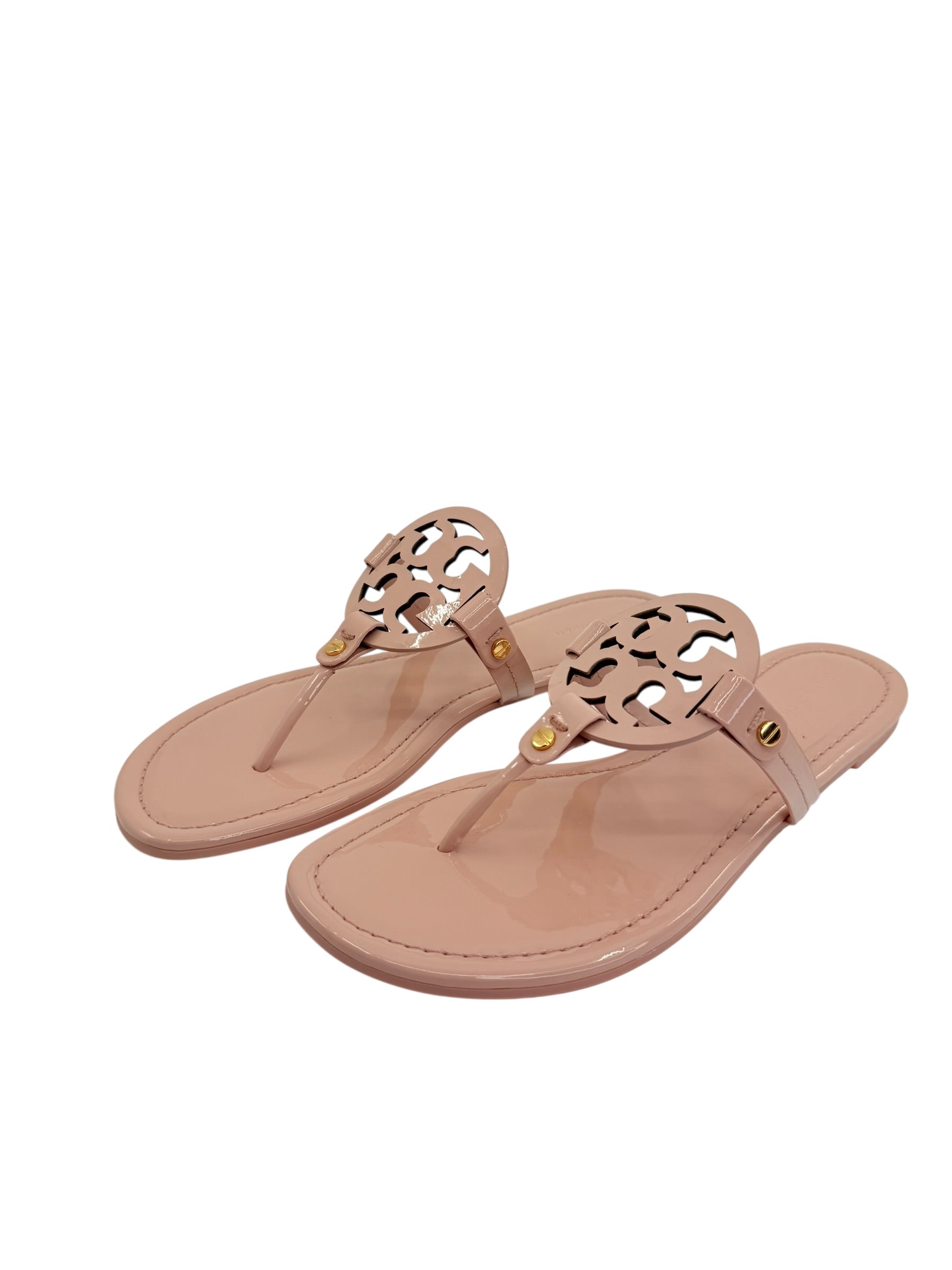 Tory Burch Patent Miller Thong Sandals (10.5)