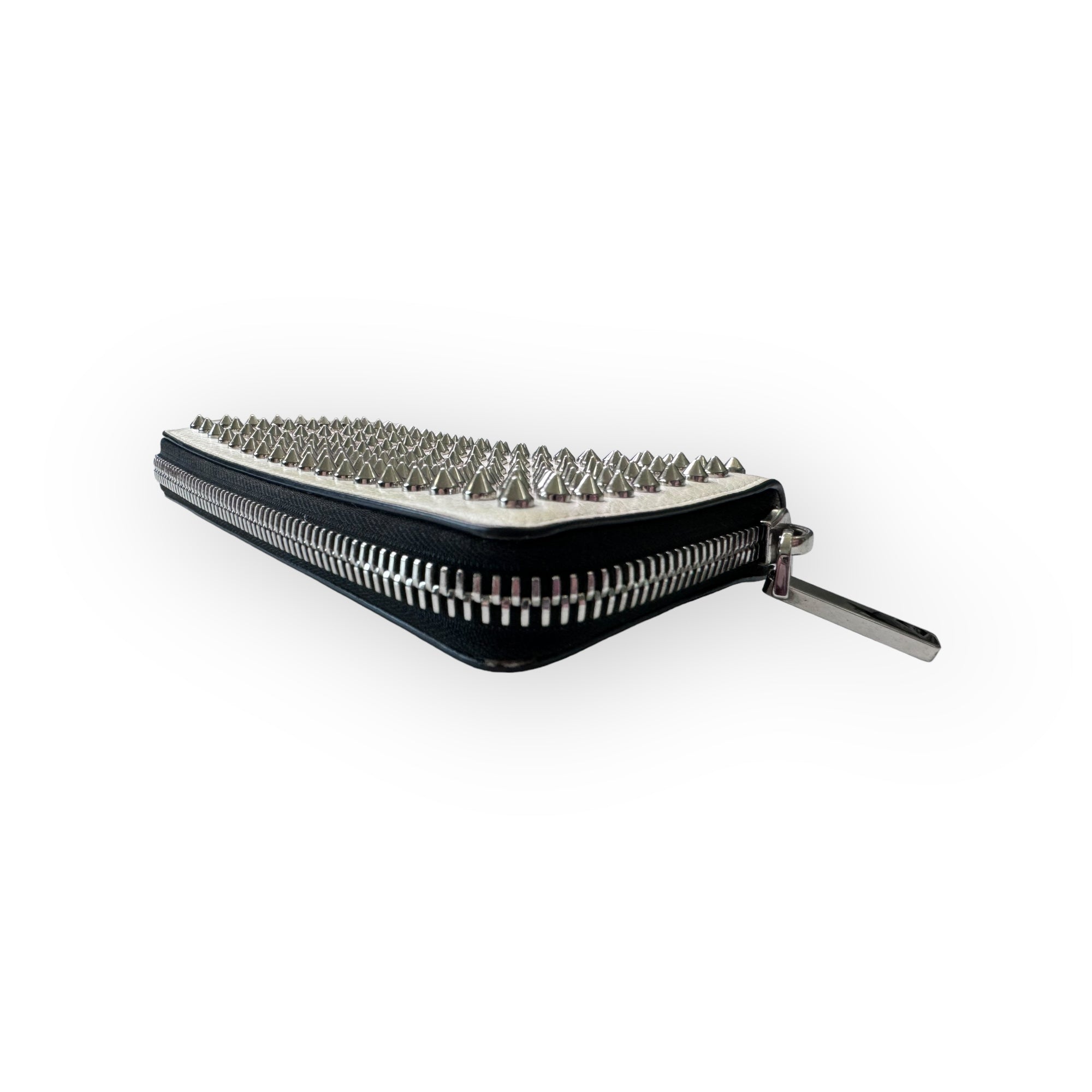 小物 Christian Louboutin Panettone wallet Panettone - Wallet - Grained calf leather and spikes - Black