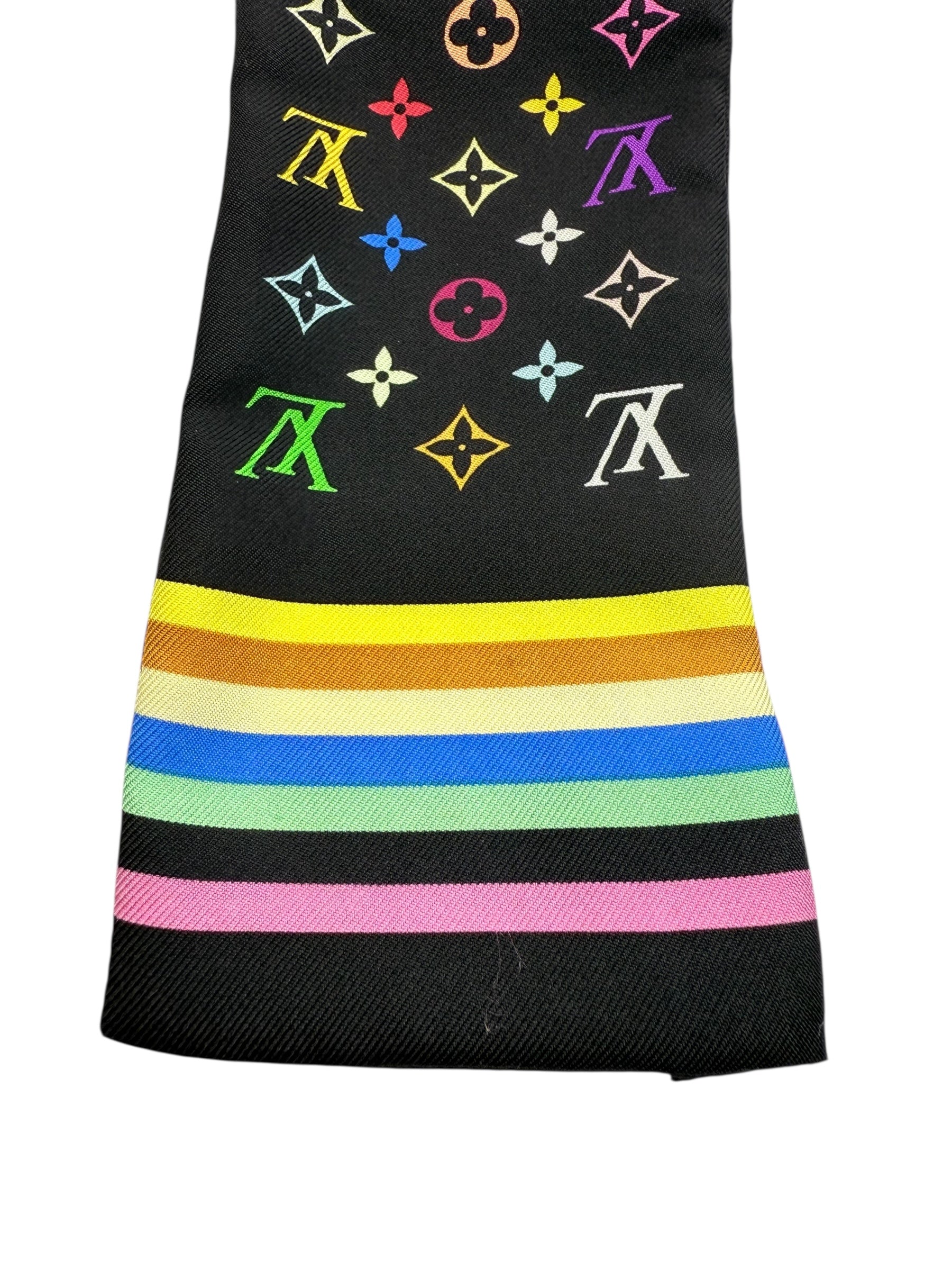 Louis Vuitton Silk Monogram Multicolor Bandeau Scarf