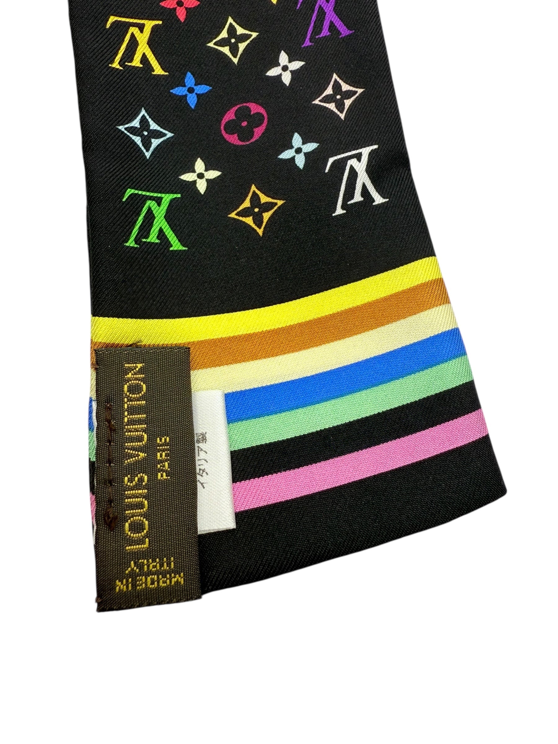 Louis Vuitton Silk Monogram Multicolor Bandeau Scarf