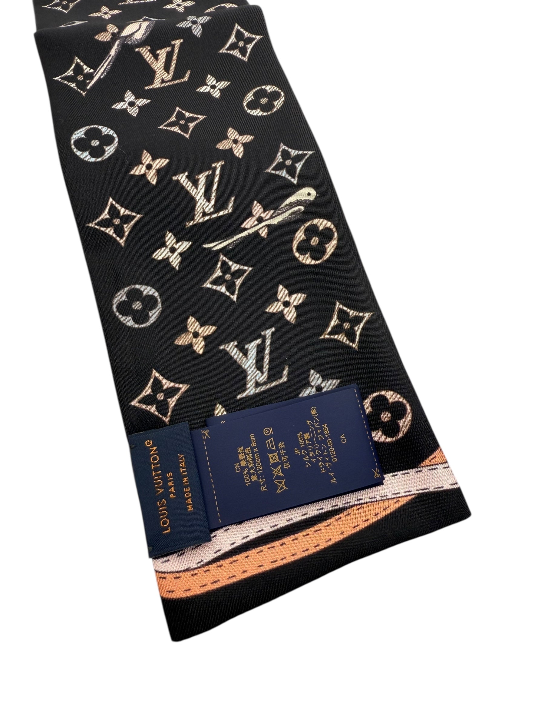 Louis Vuitton Up And Away Silk Bandeau Scarf
